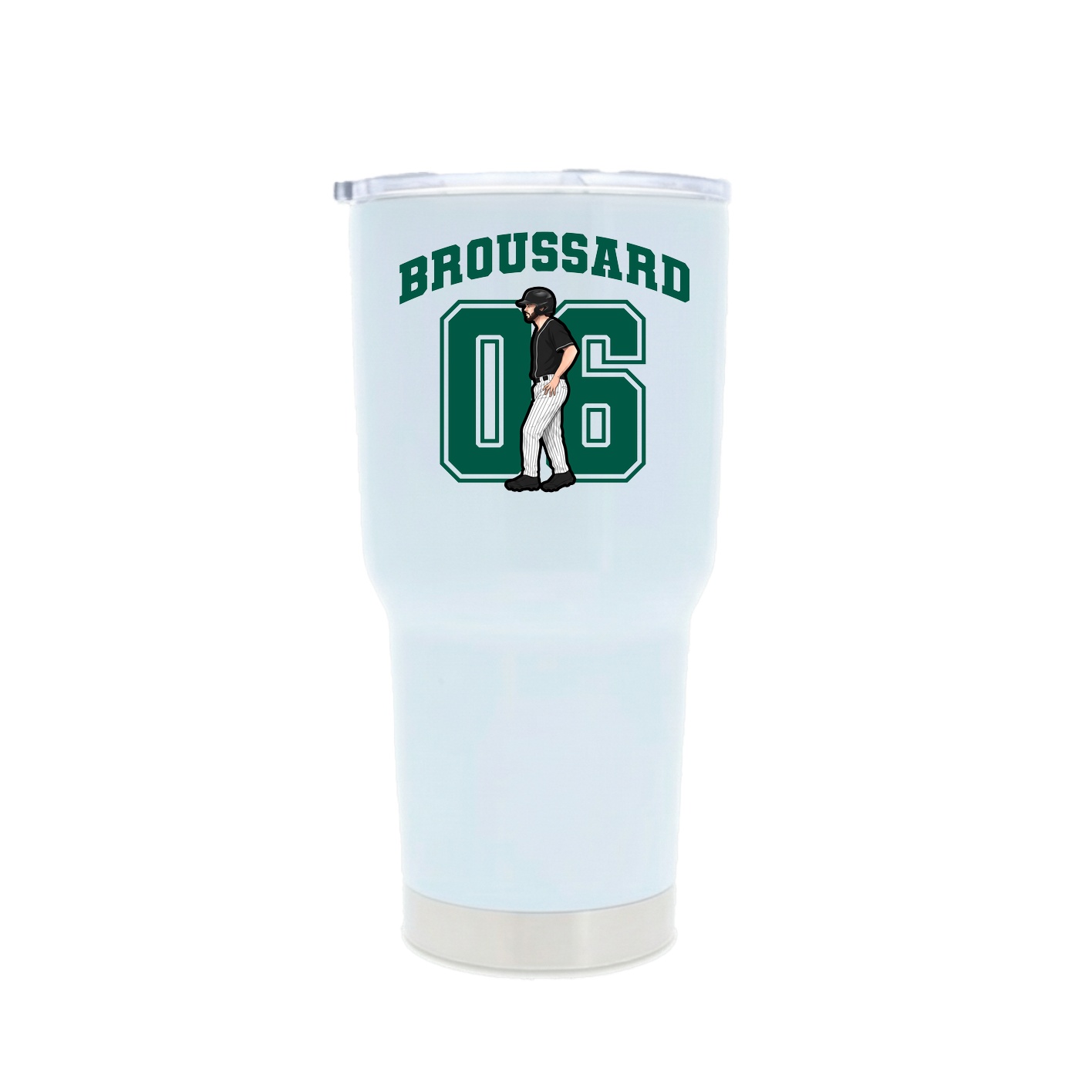 30oz Stainless Steel Tumbler — Number in White