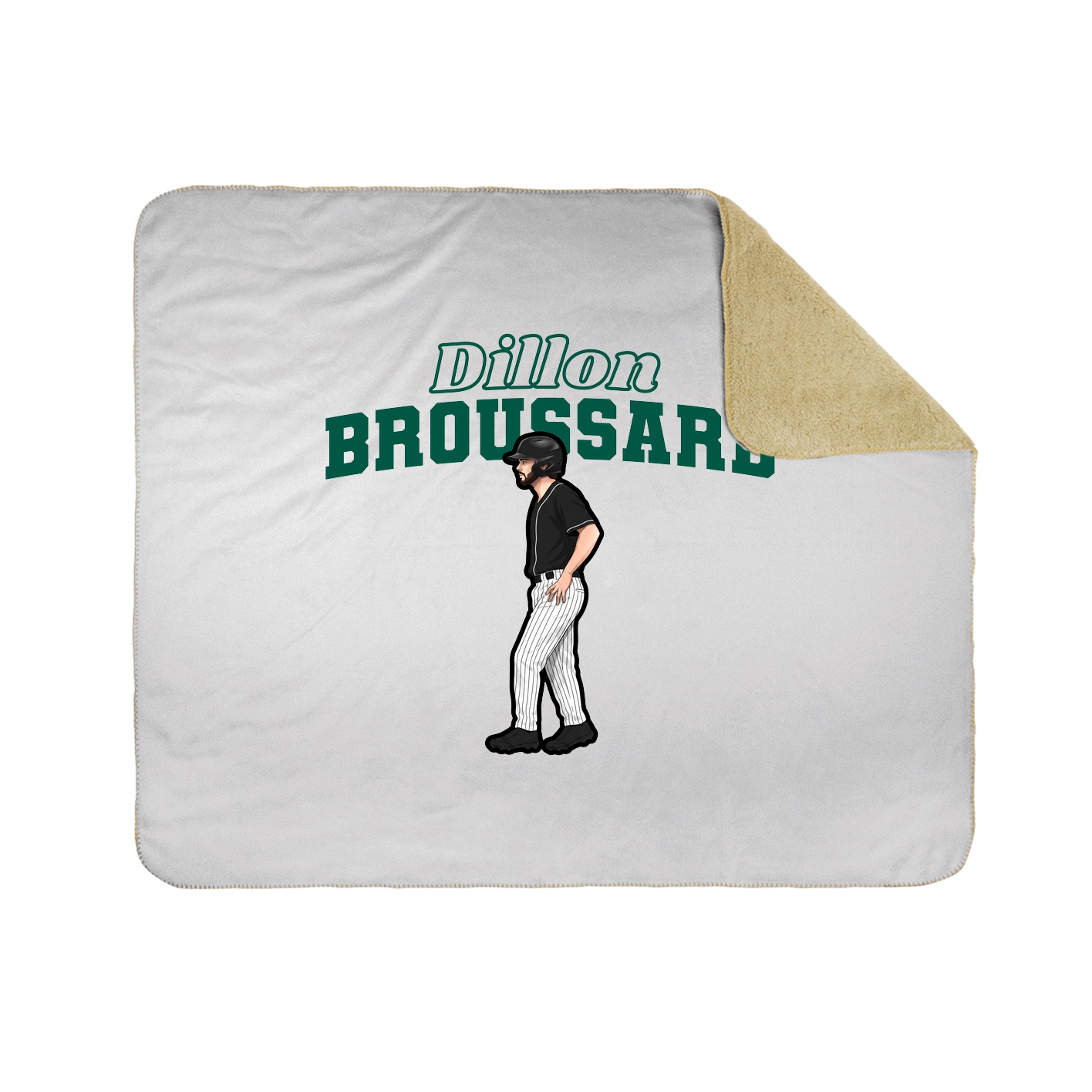 Throw Blanket — Name Arch in White