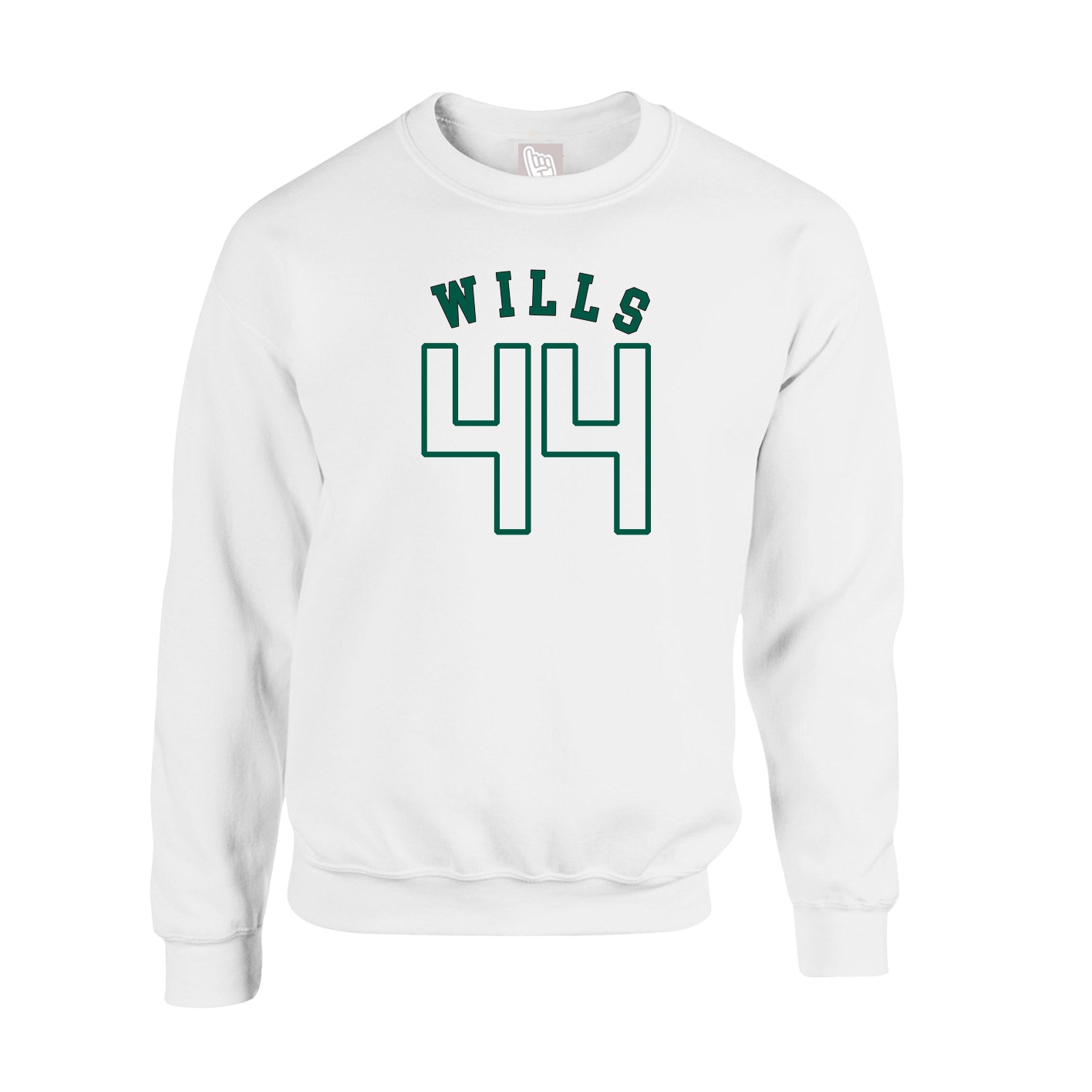 Fleece Crew — Shirsey Arch in White