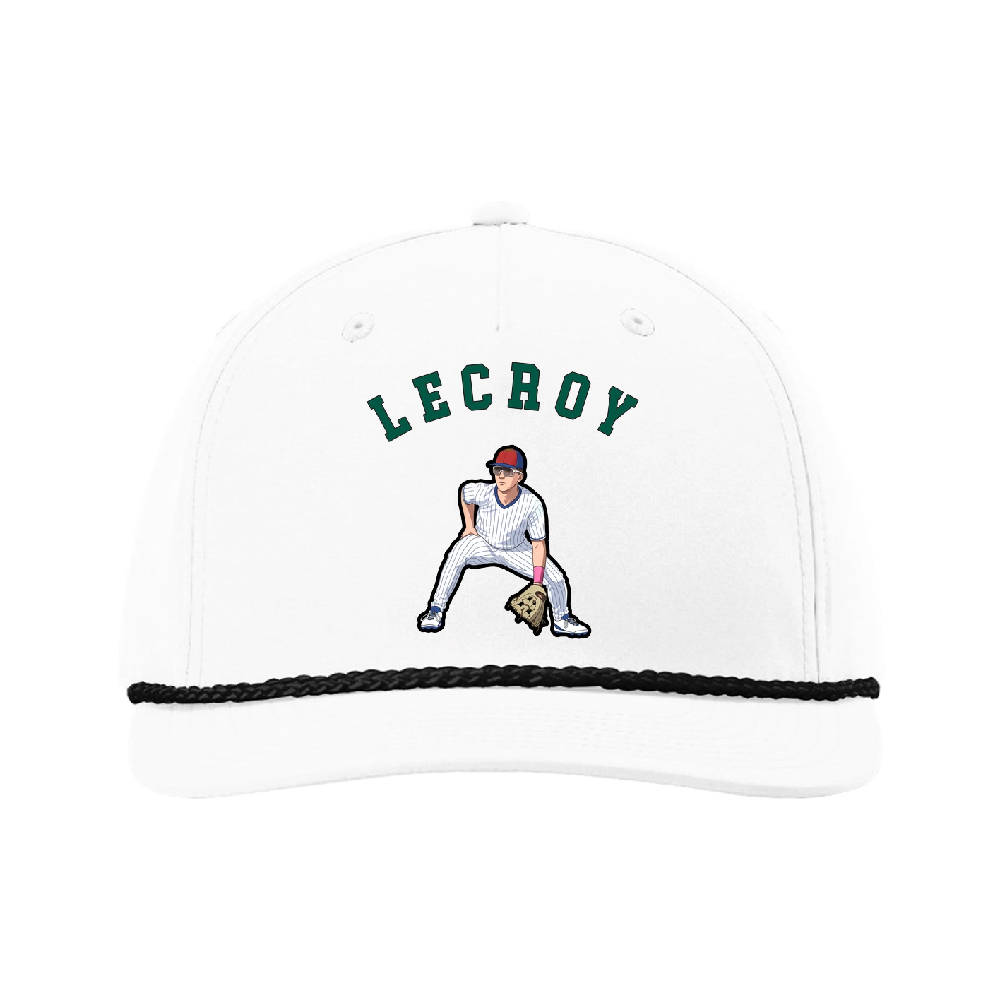 Five-Panel Classic Rope Cap — Shirsey Arch in White