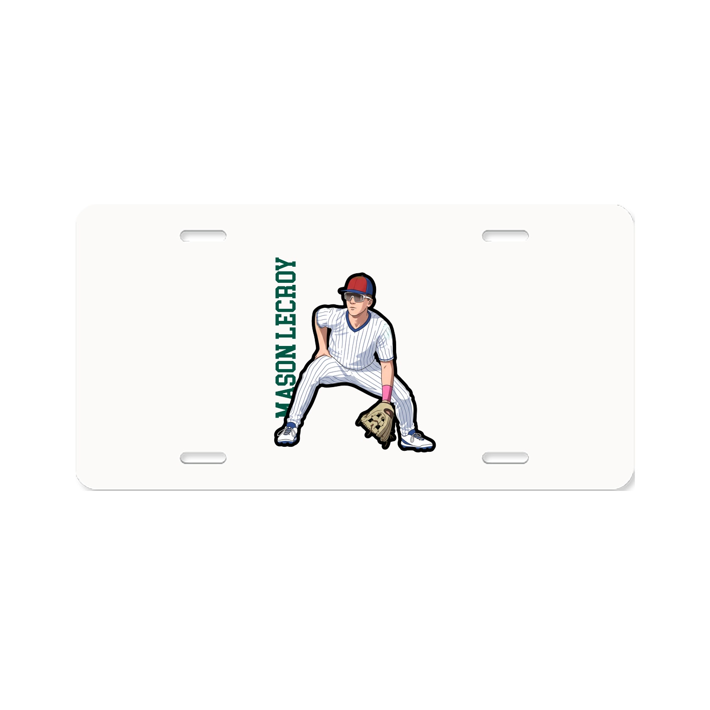 License Plate — Name Vertical in Classic
