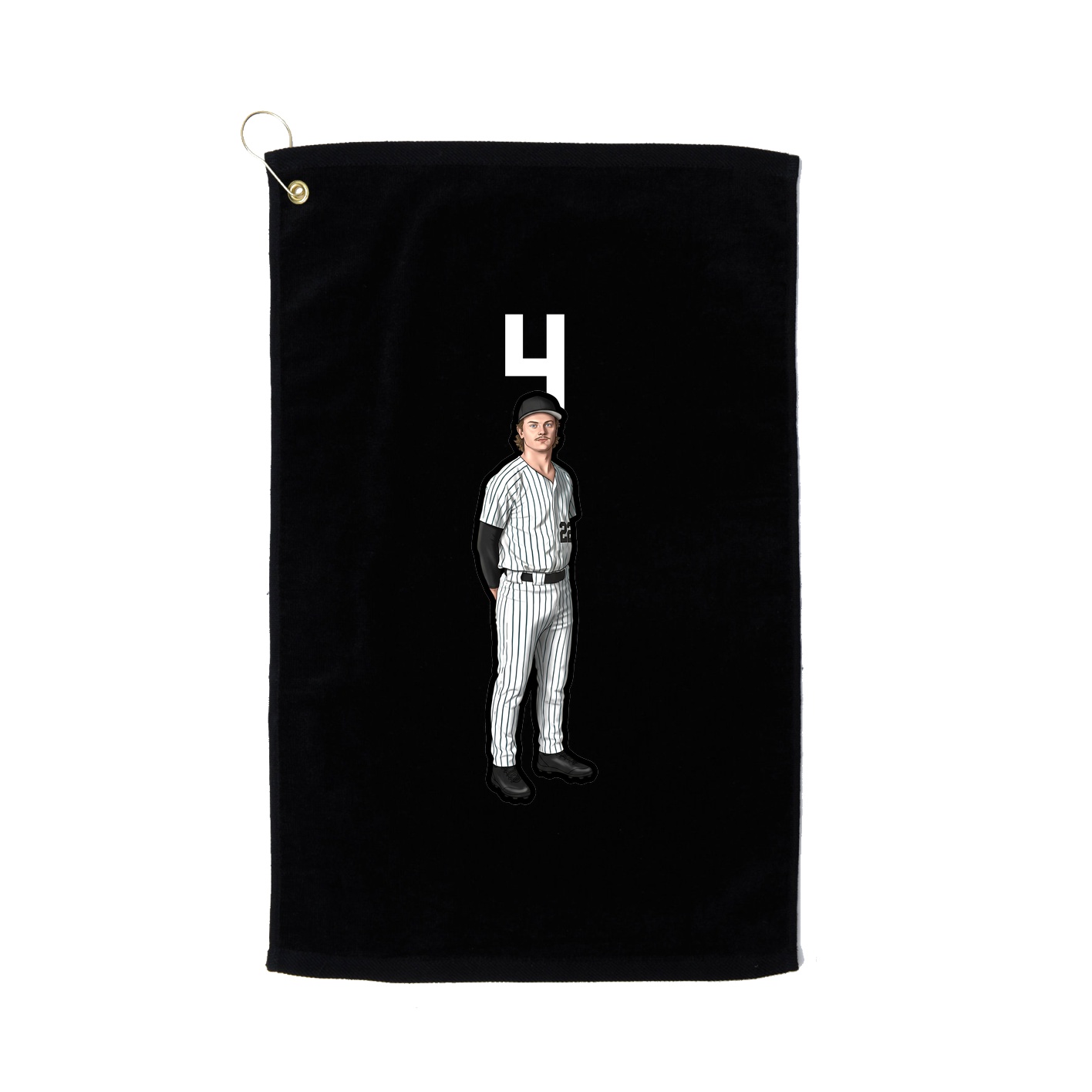 Golf Towel — Number Top in Black