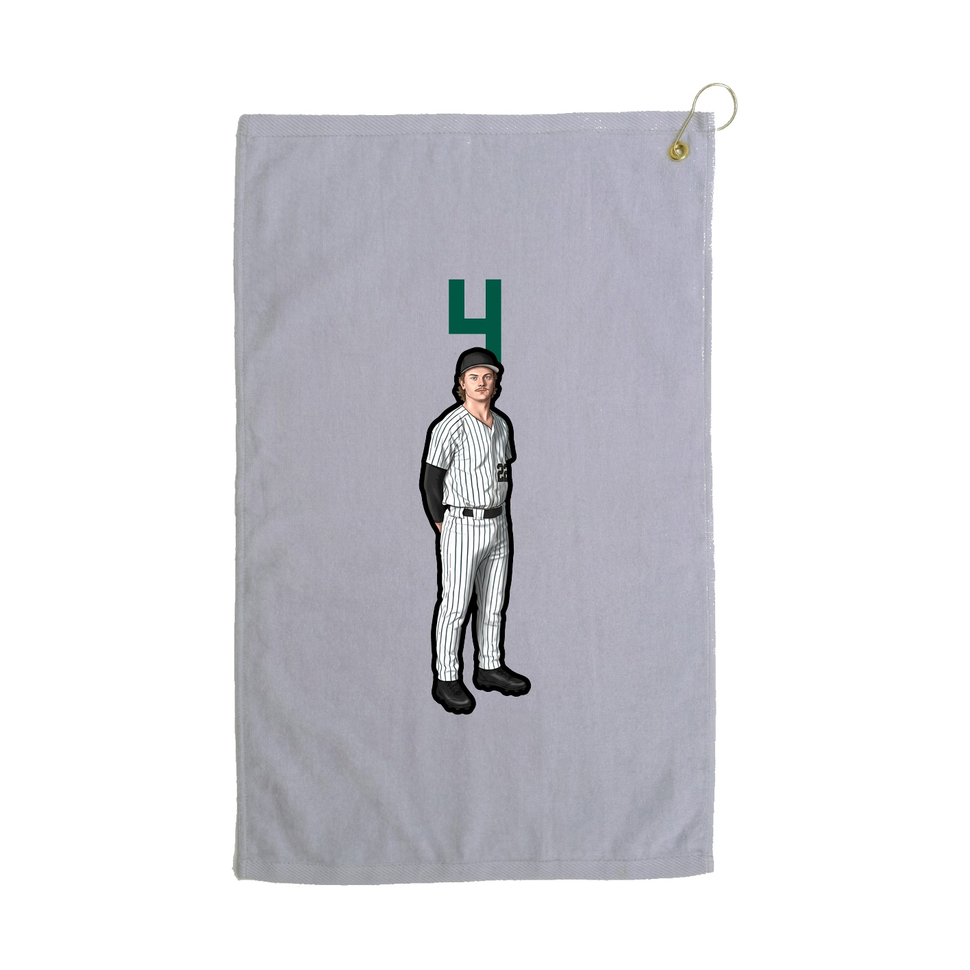 Golf Towel — Number Top in Grey
