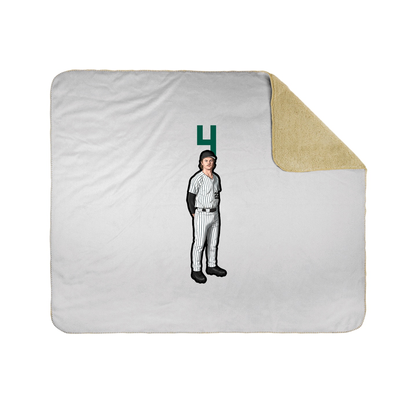 Throw Blanket — Number Top in White