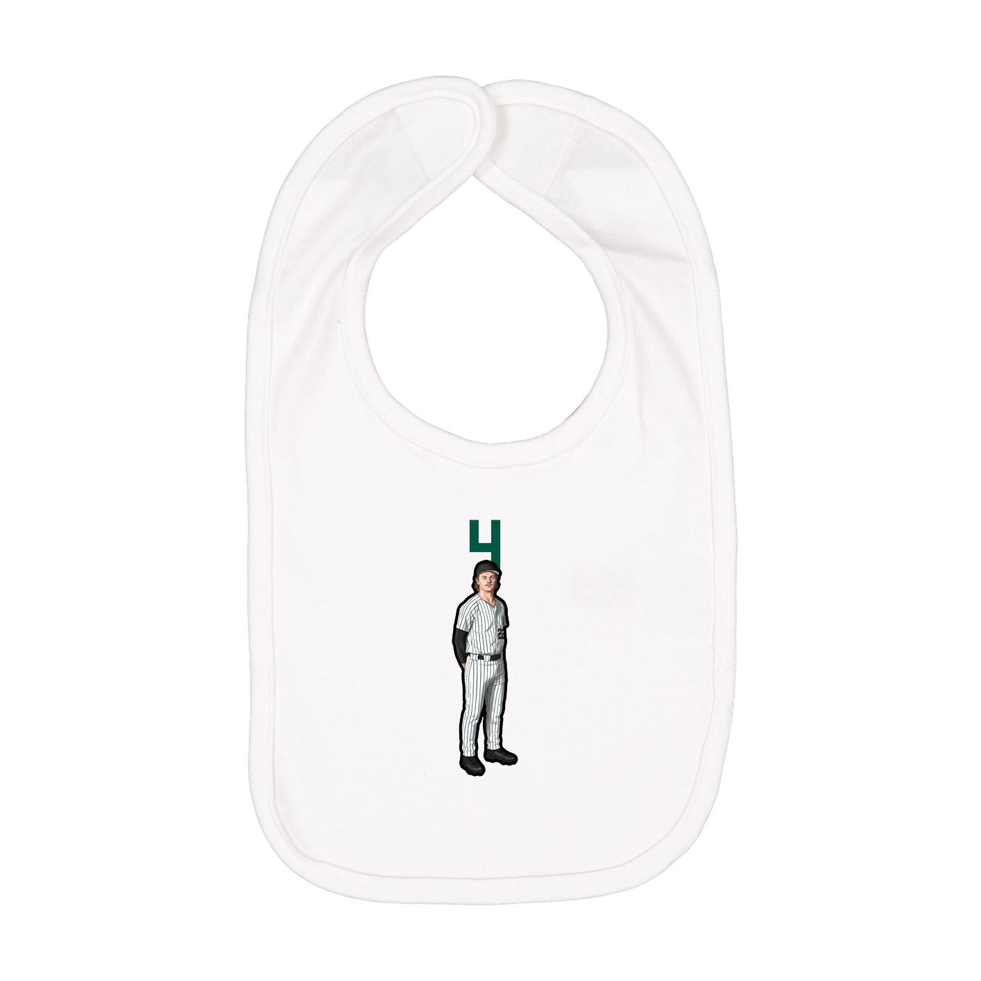 Infant Bib — Number Top in White