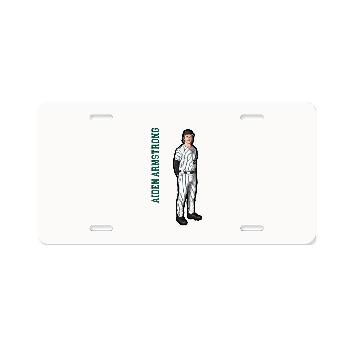License Plate — Name Vertical in Classic