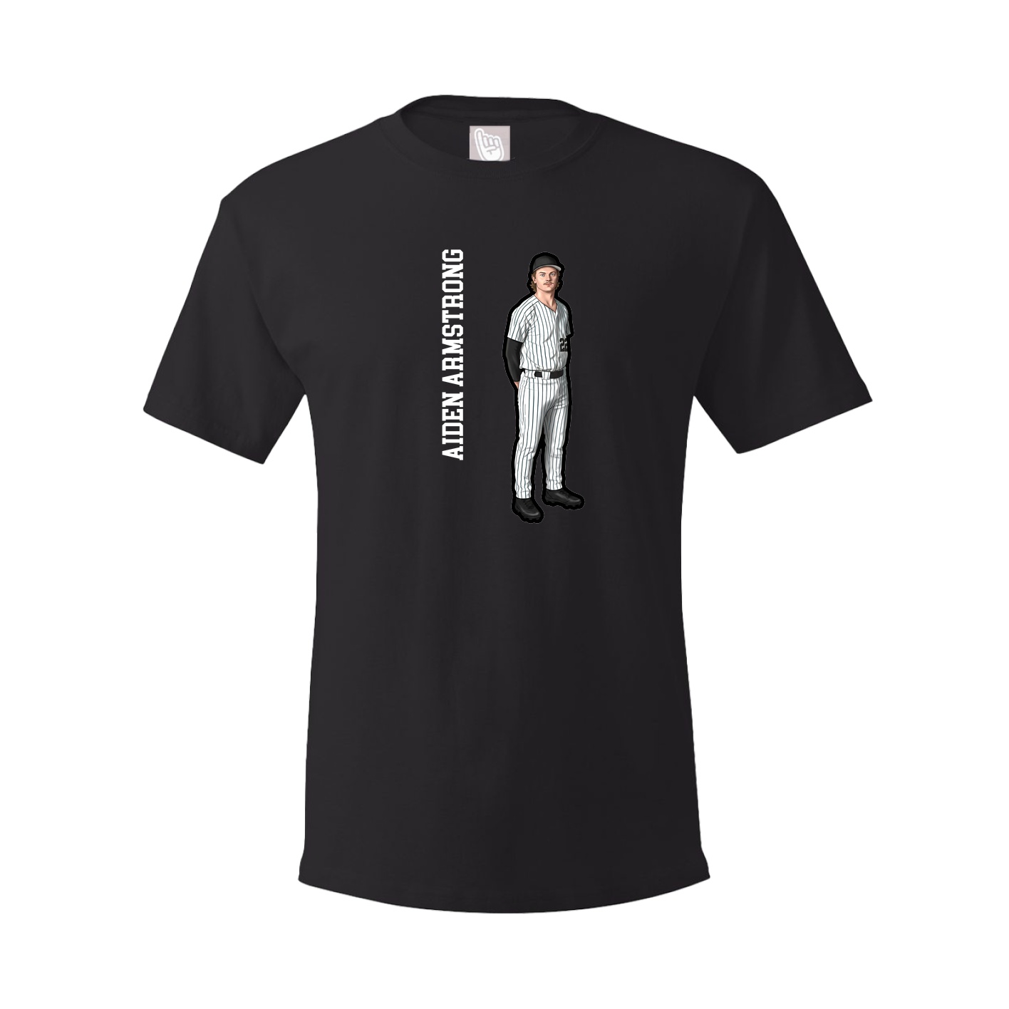 Tee — Name Vertical in Black