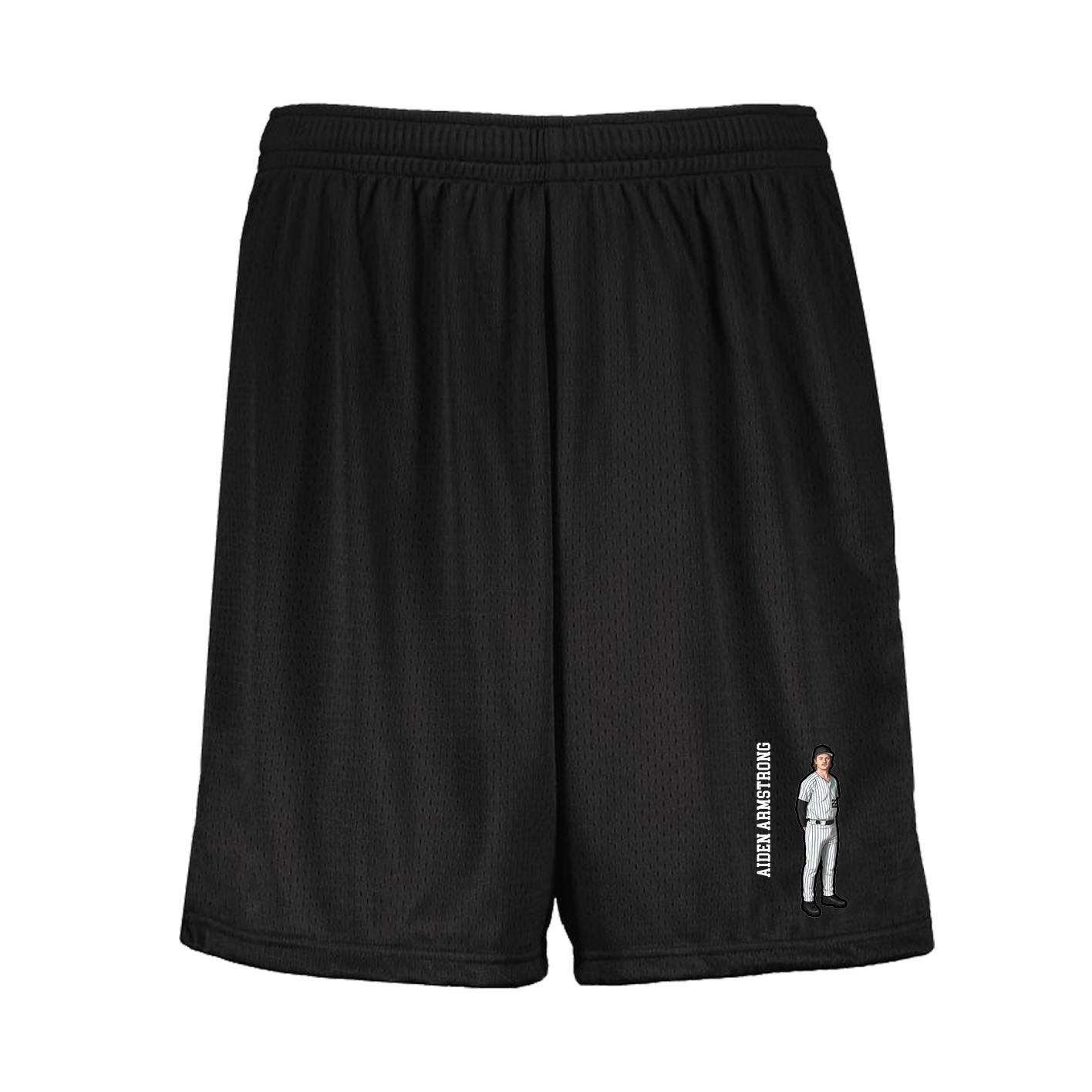 Shorts — Name Vertical in Black