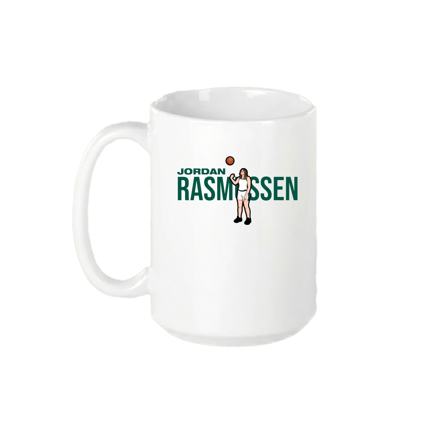 15oz Coffee Mug — Player Name in White