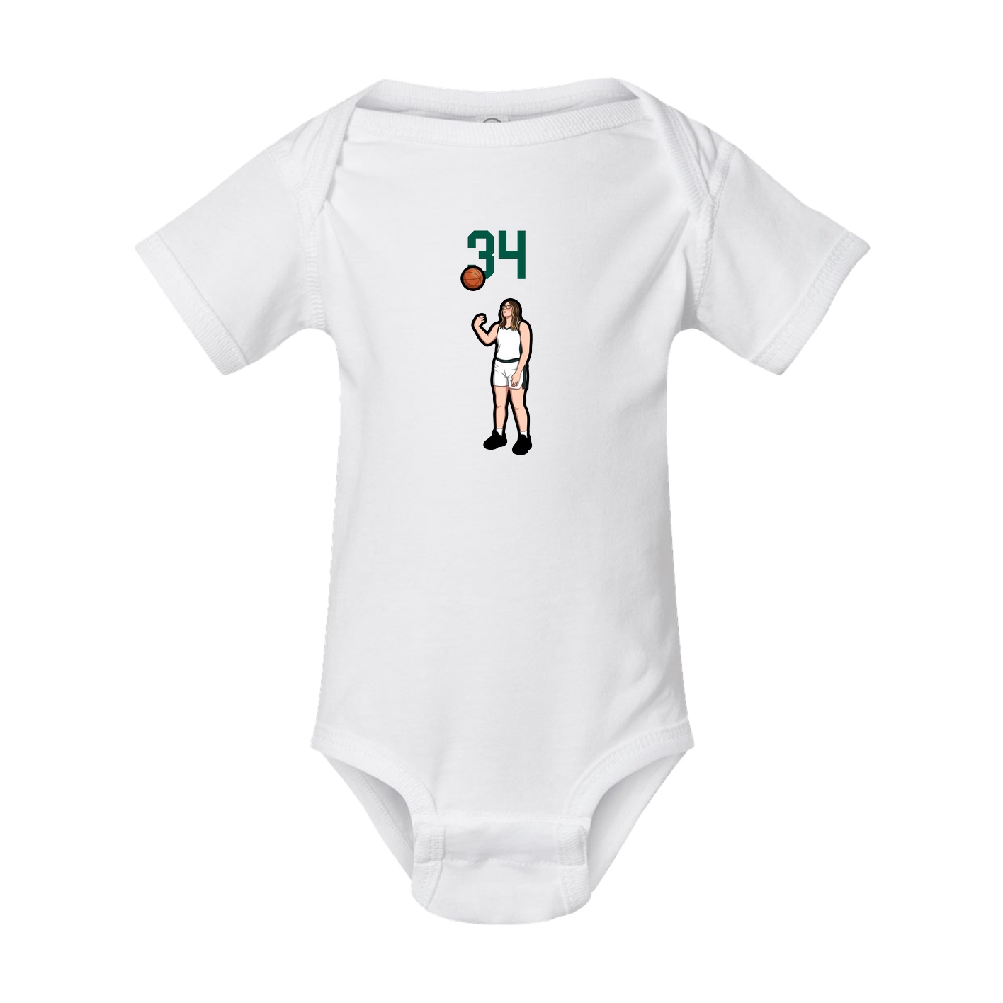 Baby Onesie — Number Top in White