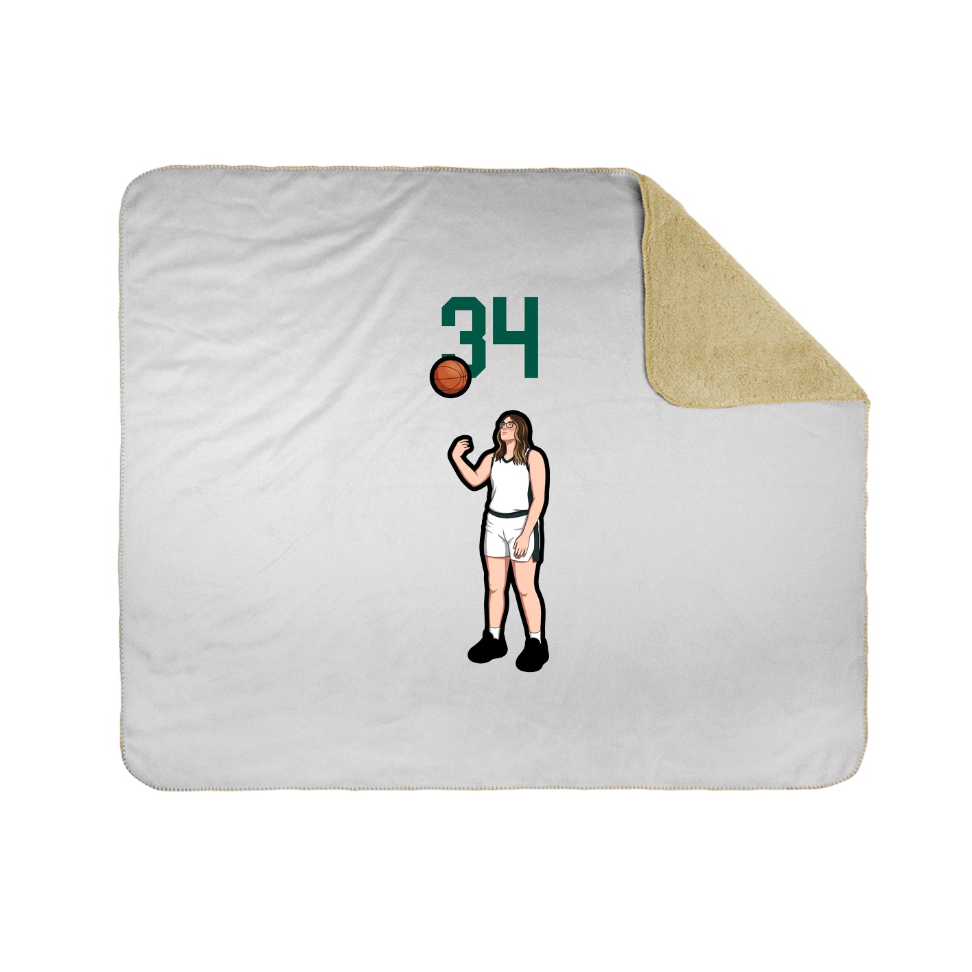 Throw Blanket — Number Top in White