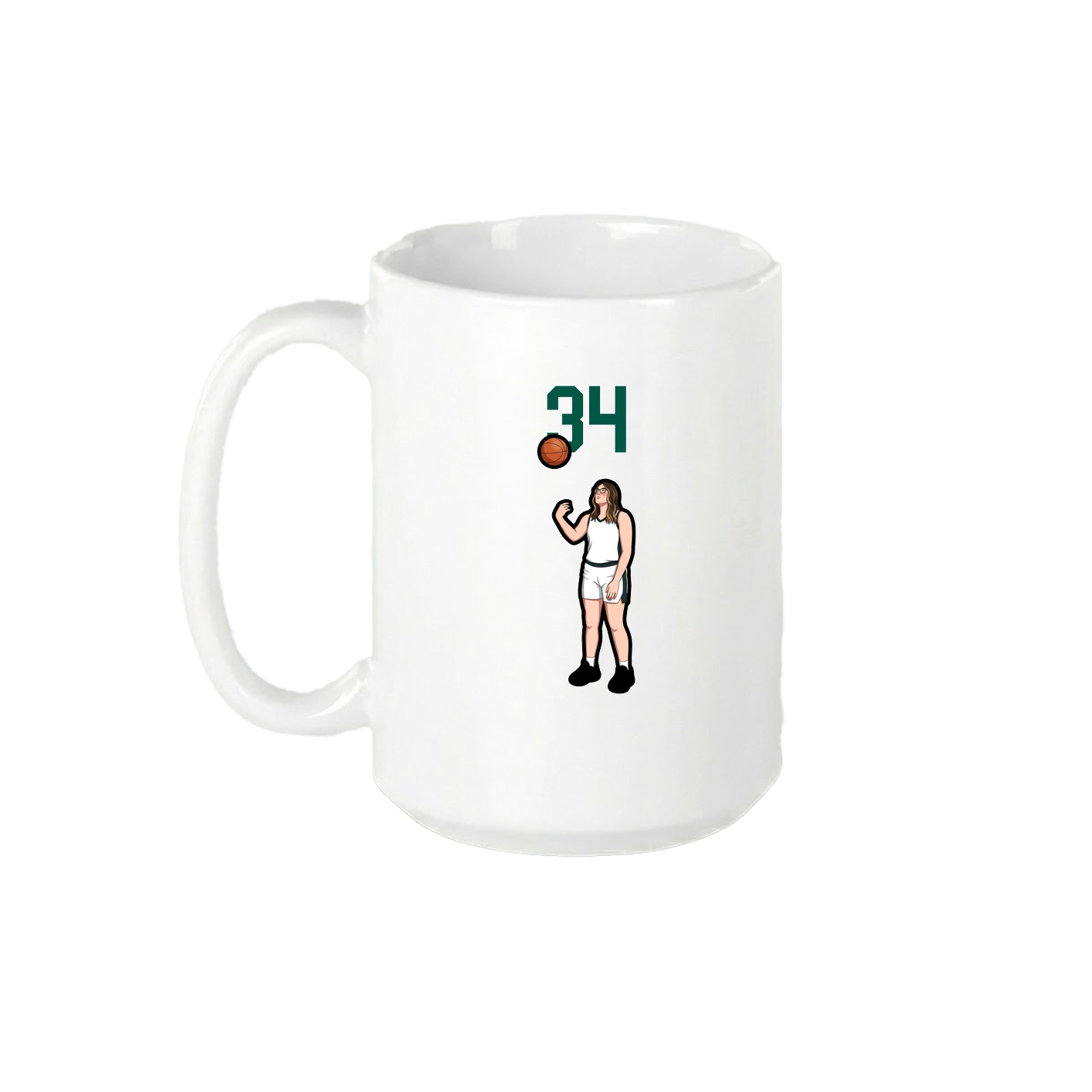 15oz Coffee Mug — Number Top in White
