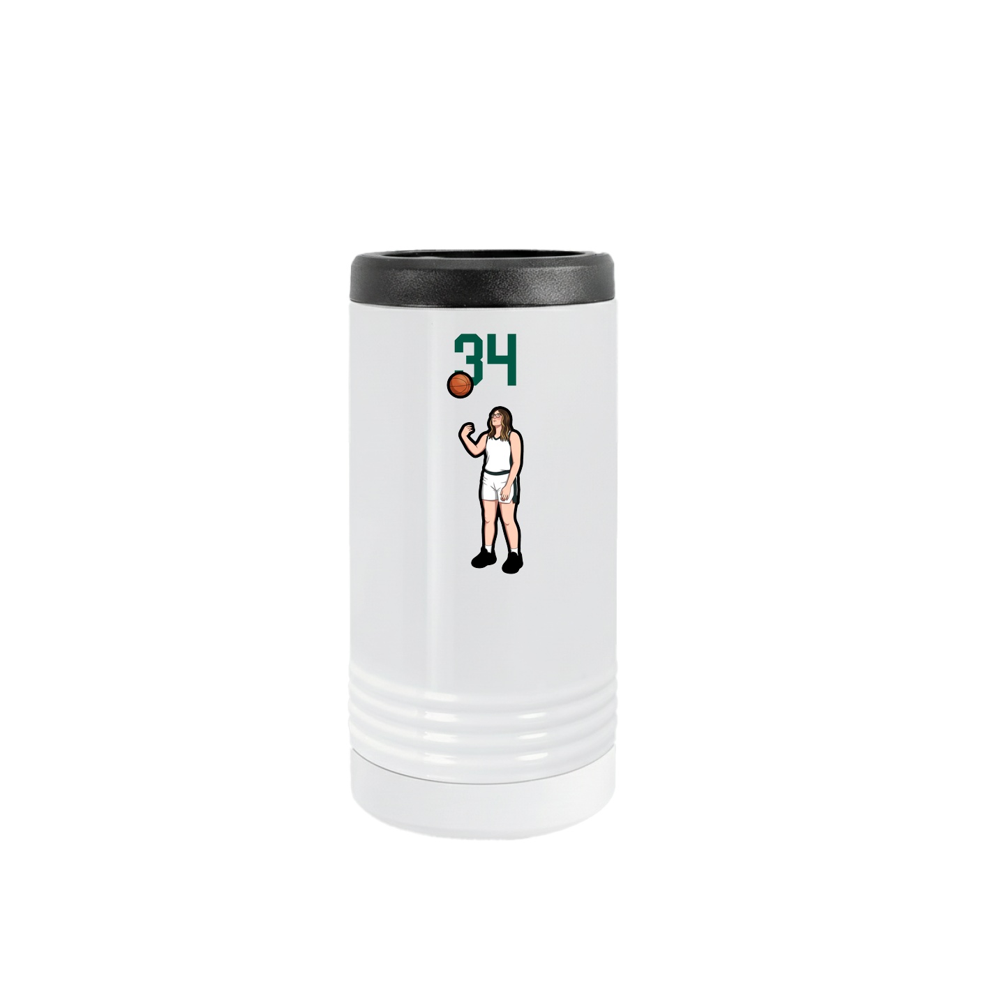 Slim Beverage Holder — Number Top in White