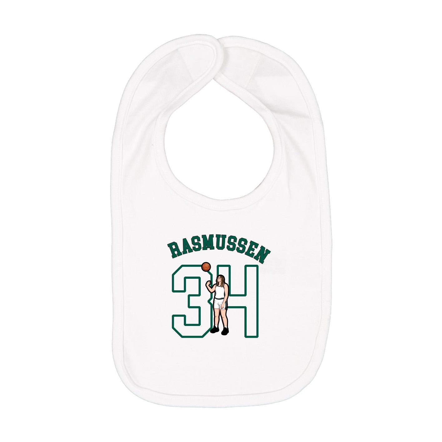 Infant Bib — Shirsey Arch in White