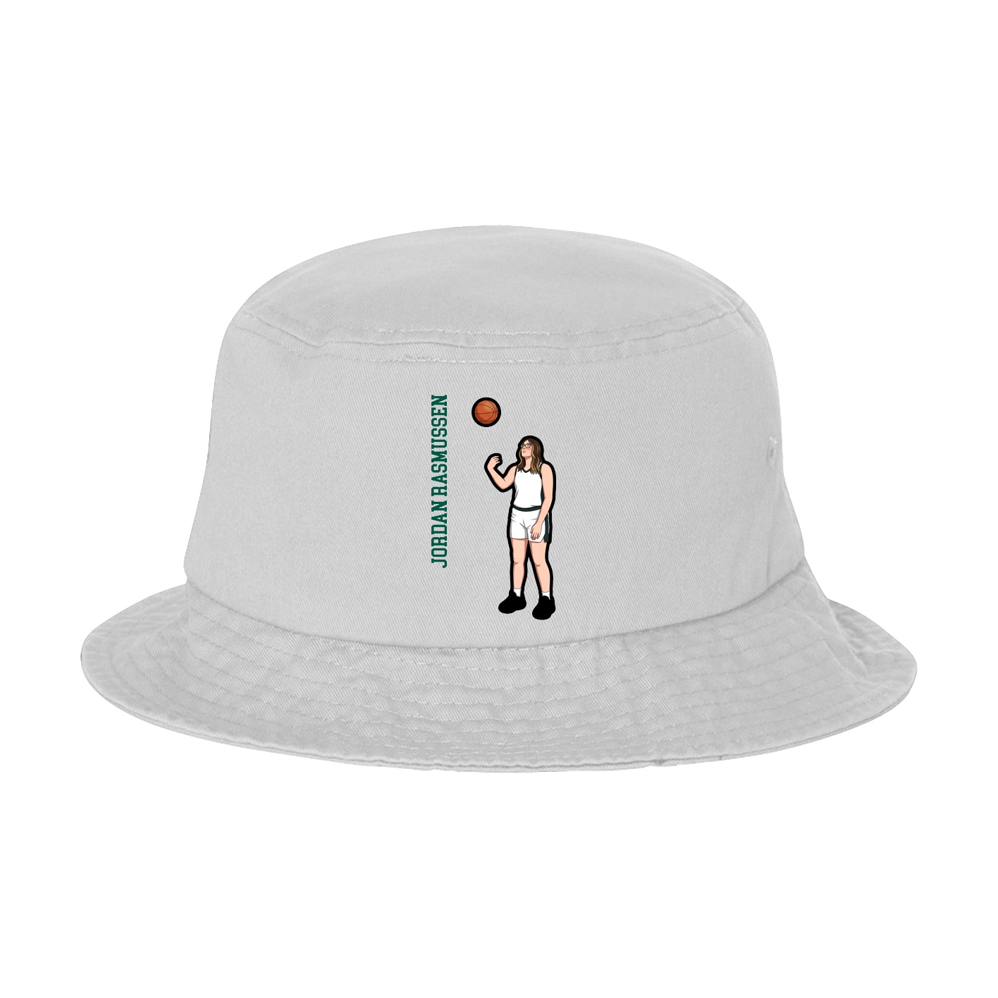 Bucket Cap — Name Vertical in White