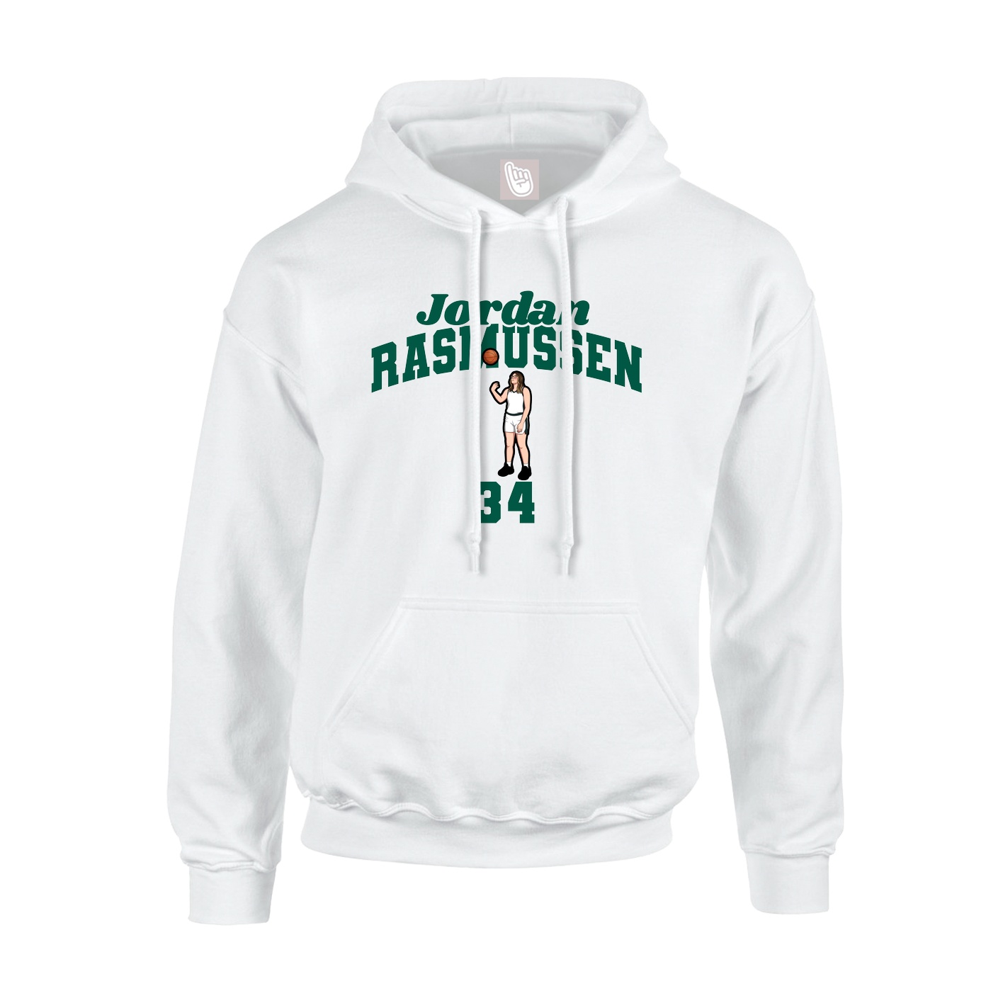 Youth Hoodie — Signature Arch in White