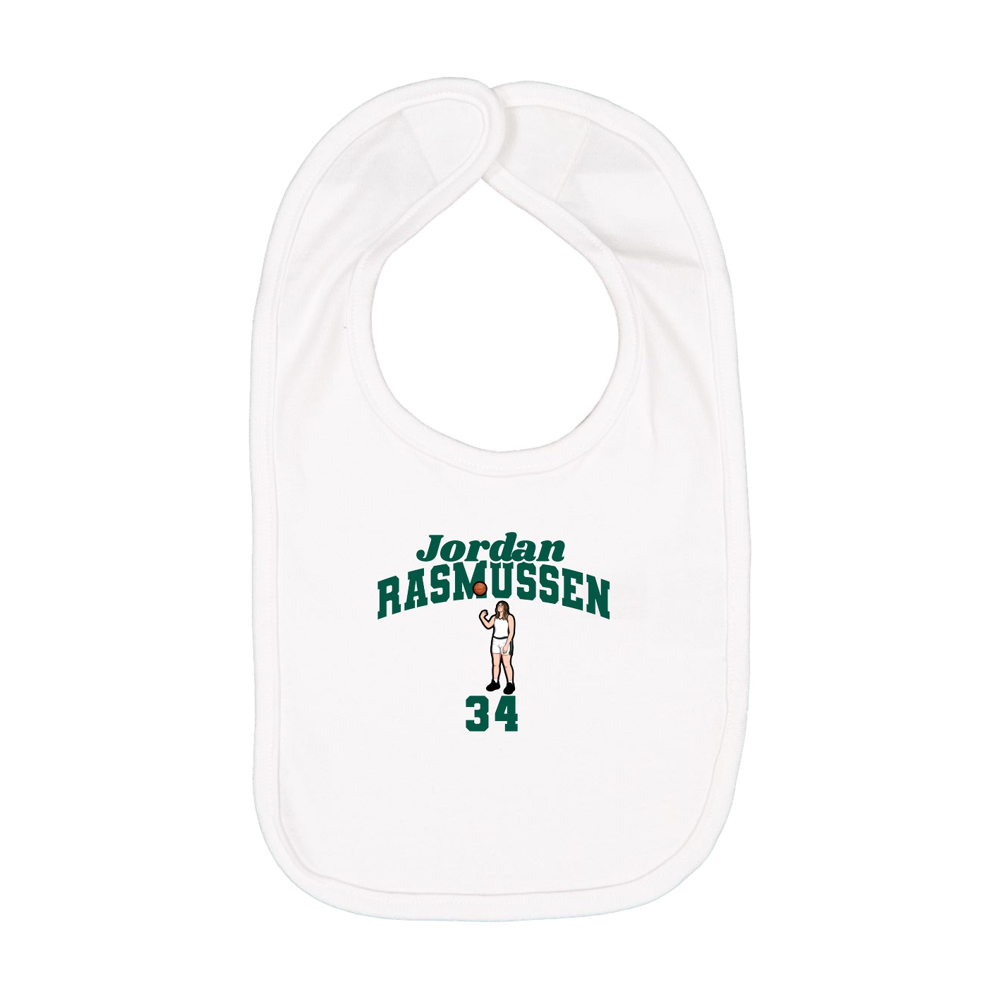 Infant Bib — Signature Arch in White