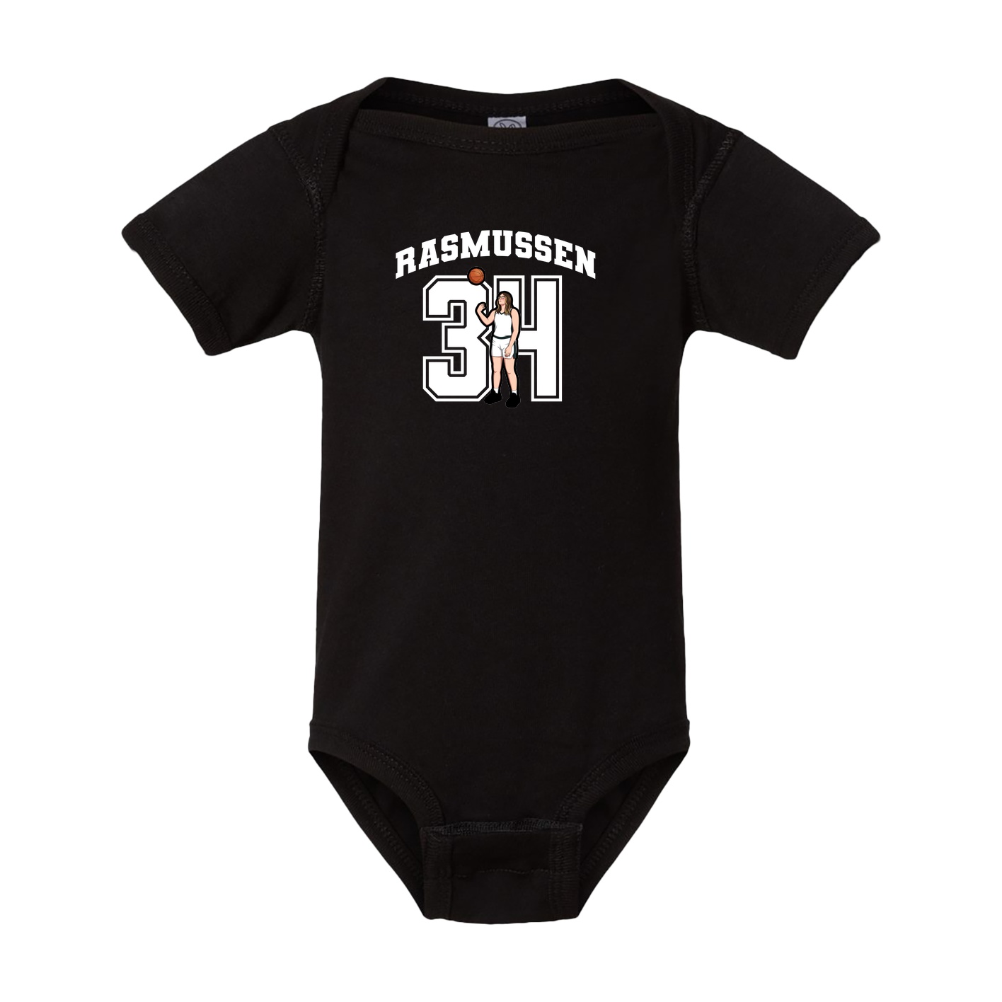 Baby Onesie — Number in Black