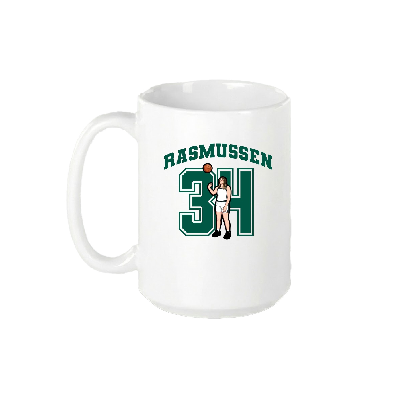 15oz Coffee Mug — Number in White