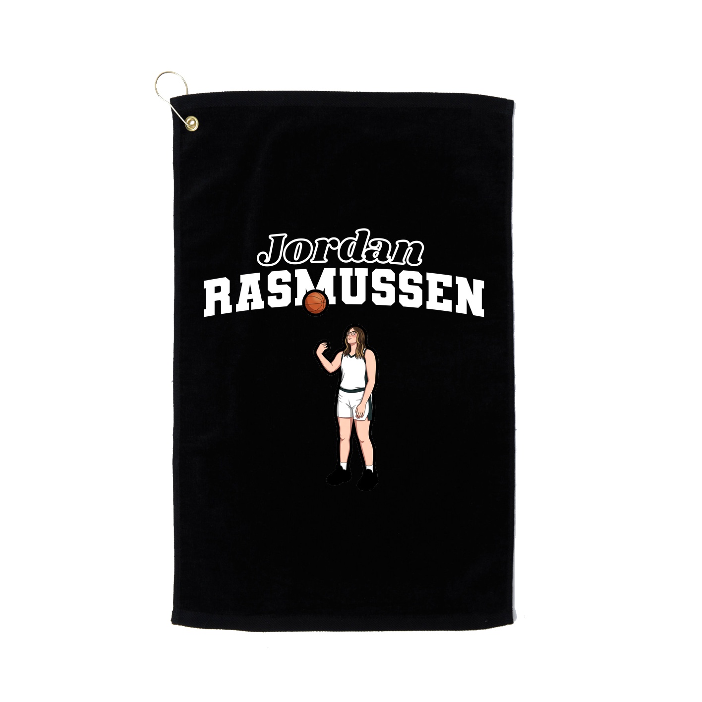 Golf Towel — Name Arch in Black