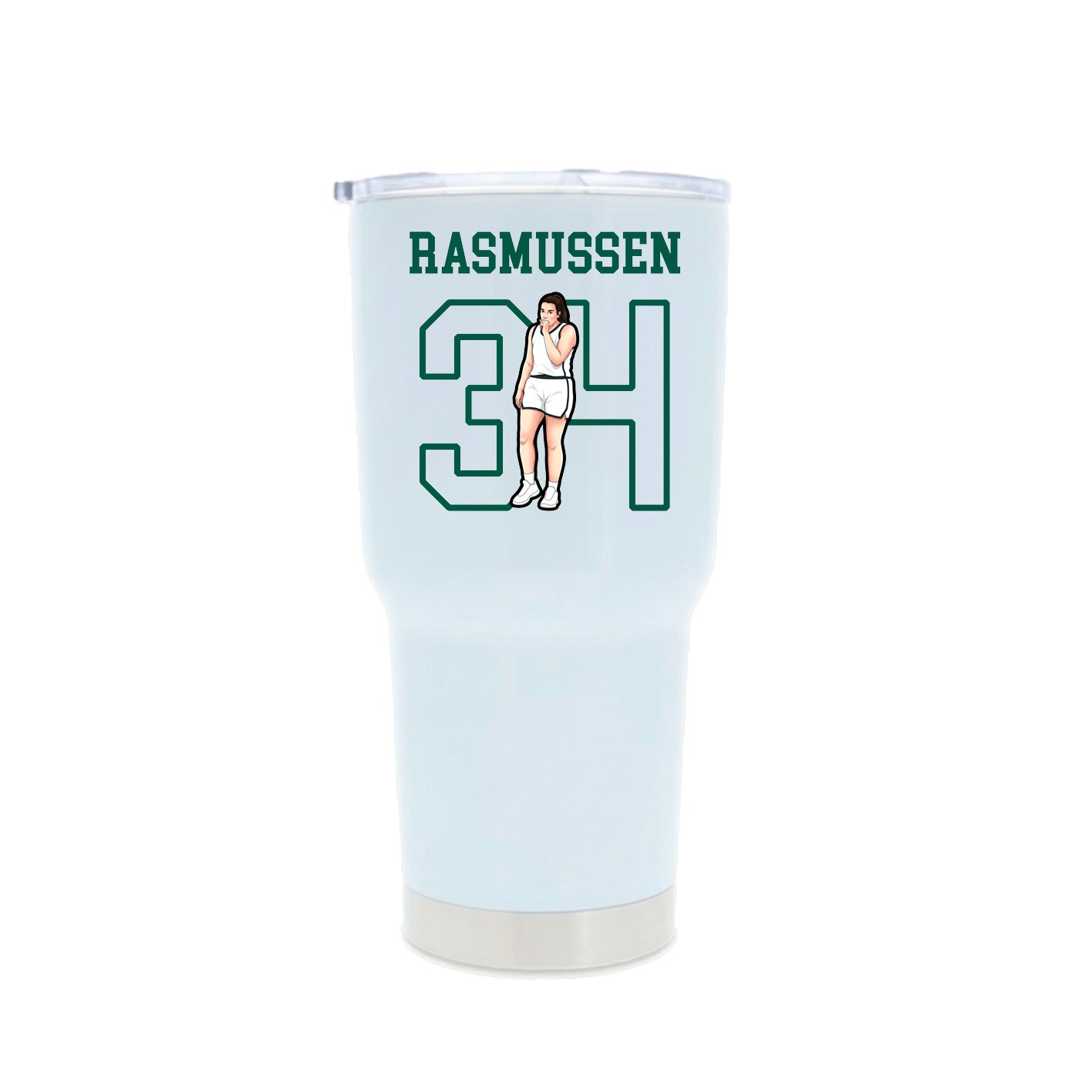 30oz Stainless Steel Tumbler — Shirsey in White