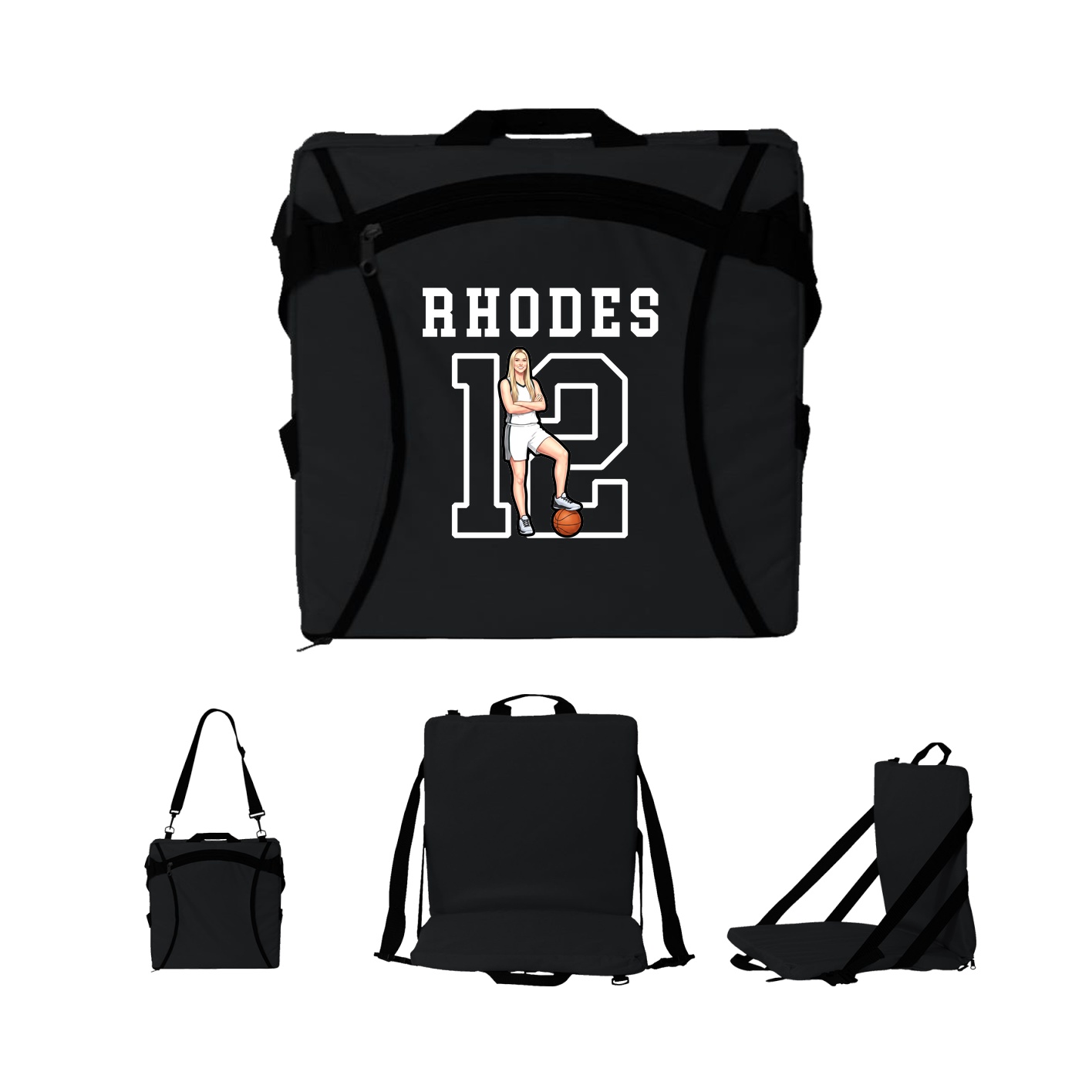 Folding Stadium Seat — Shirsey in Black