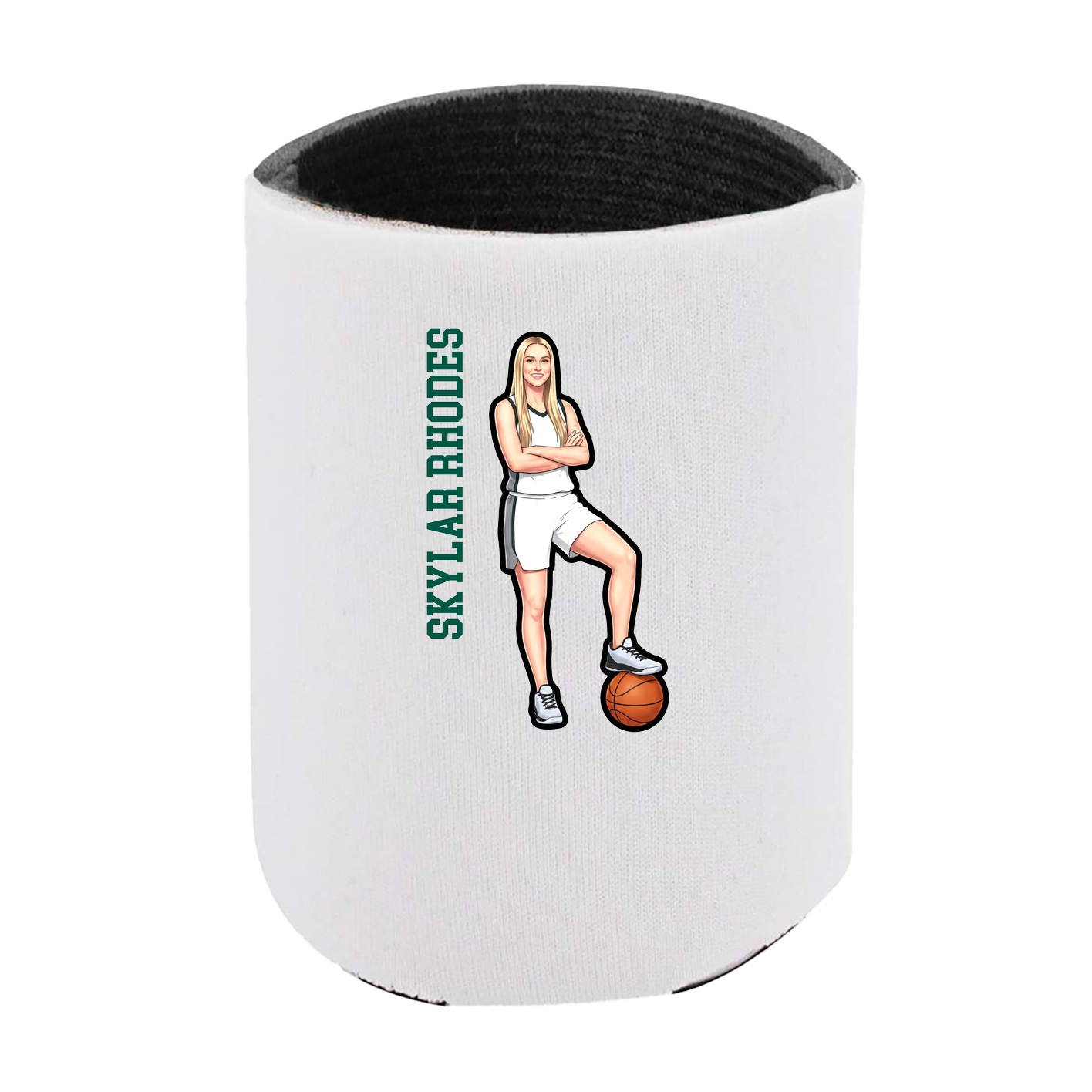 Can Holder — Name Vertical in White