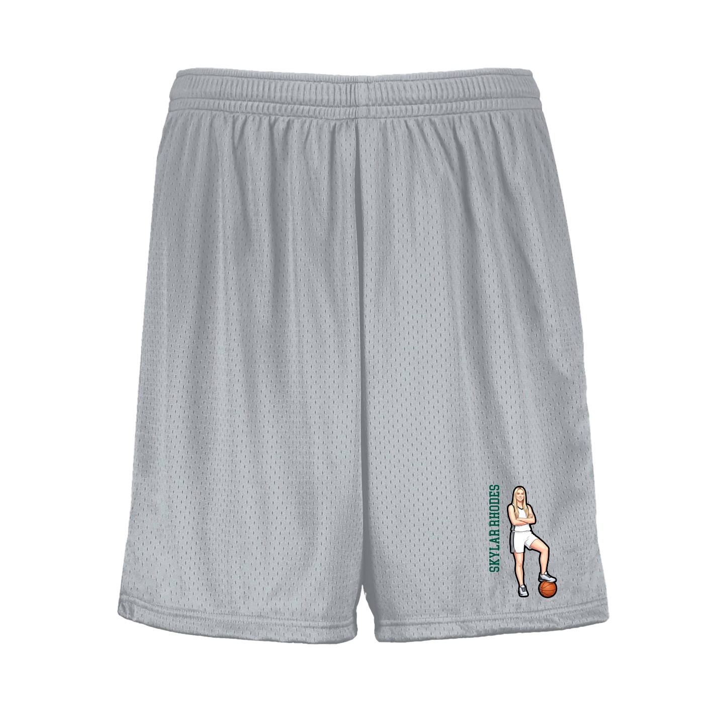 Shorts — Name Vertical in Silver