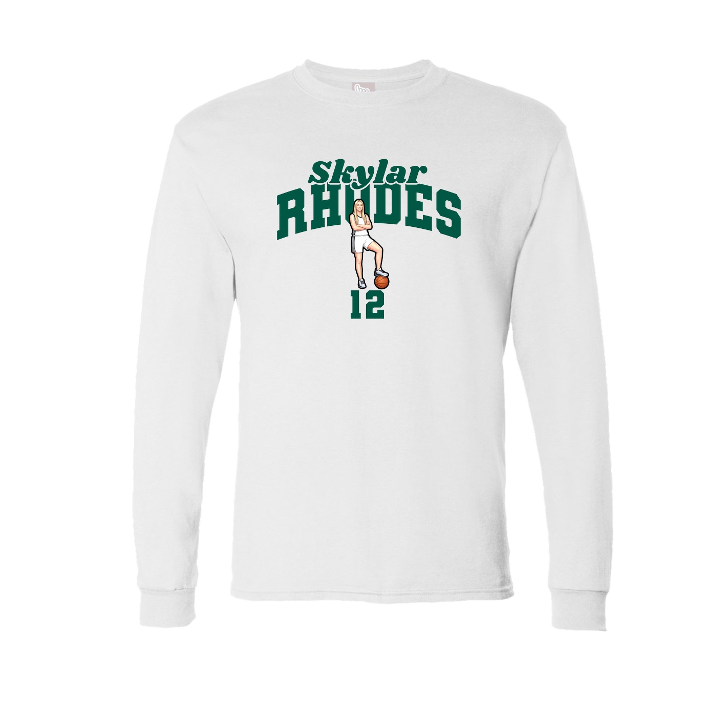Long Sleeve Tee — Signature Arch in White