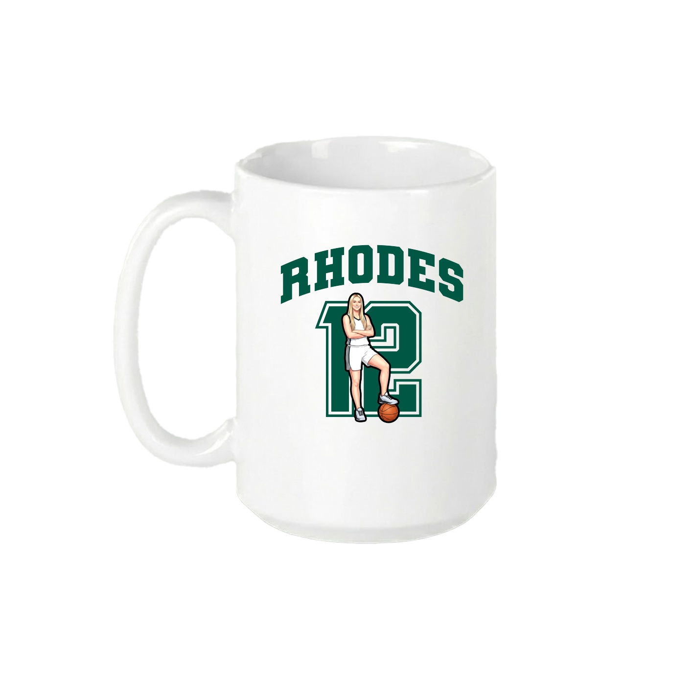 15oz Coffee Mug — Number in White