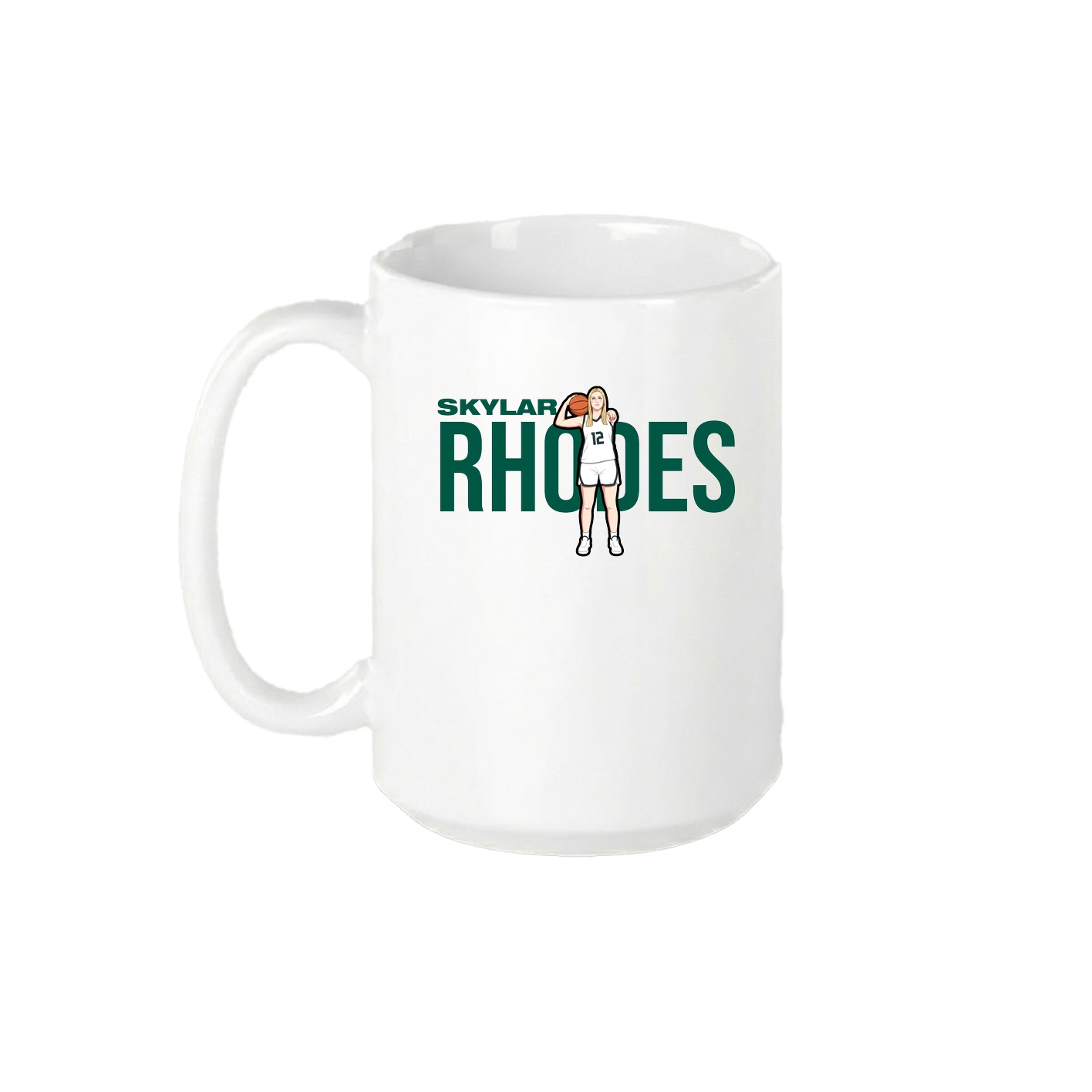 15oz Coffee Mug — Player Name in White