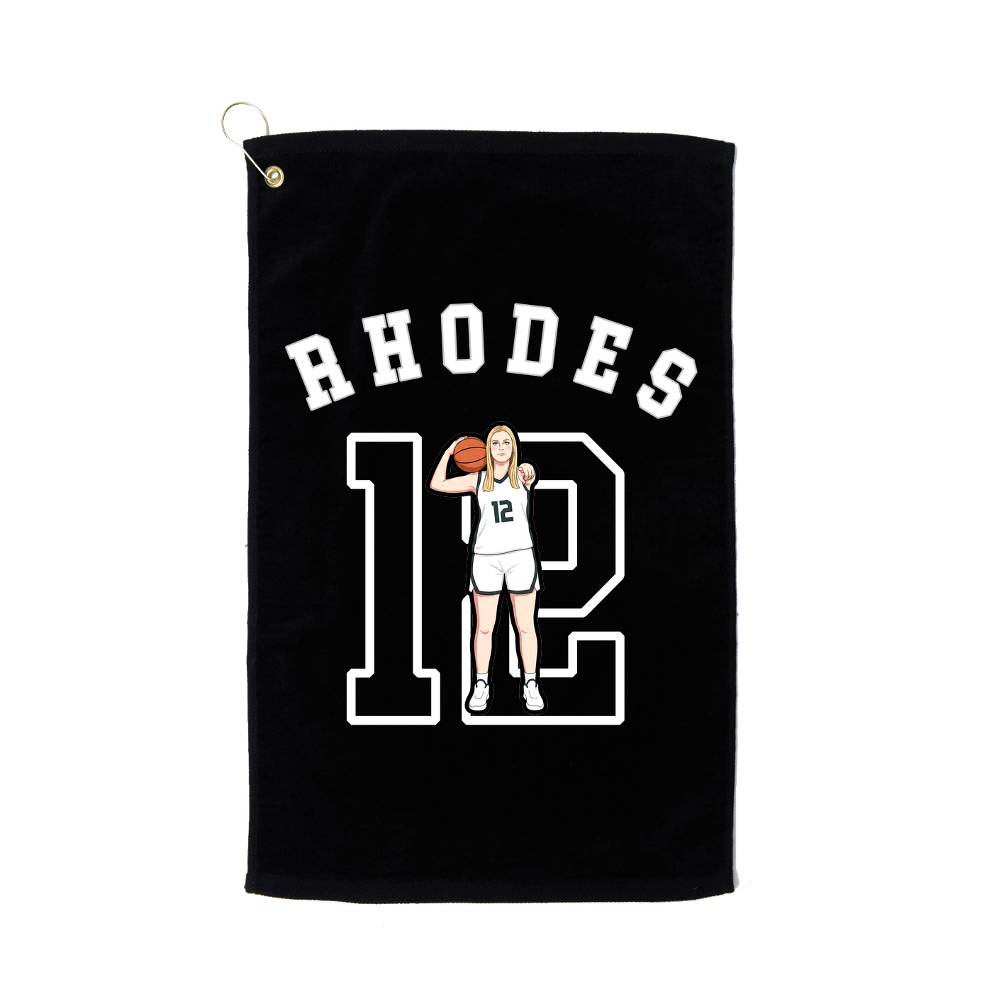 Golf Towel — Shirsey Arch in Black