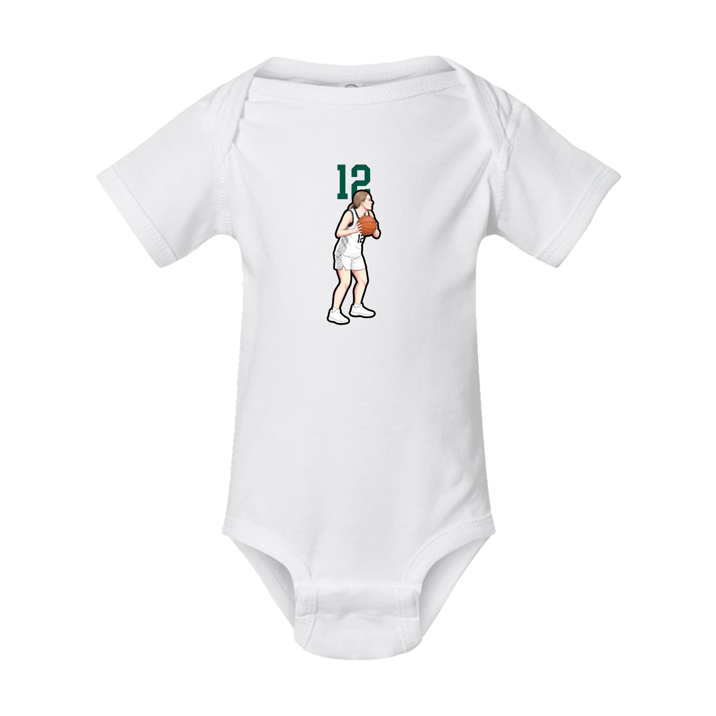 Baby Onesie — Number Top in White