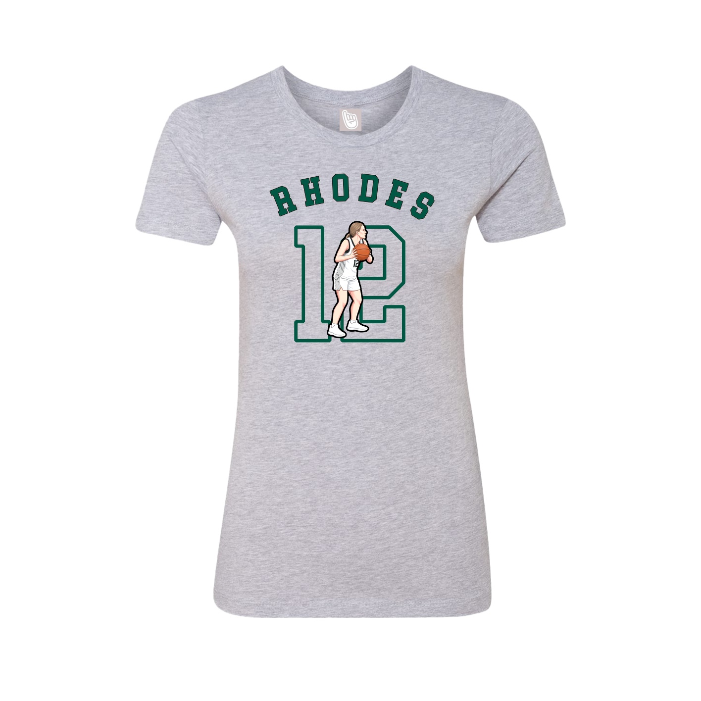 Fitted Women's Tee — Shirsey Arch in Grey