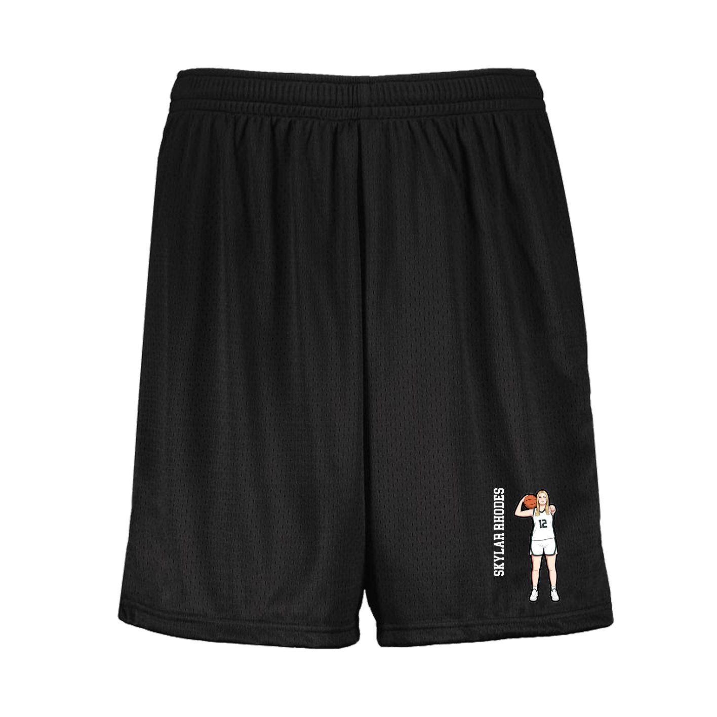Shorts — Name Vertical in Black