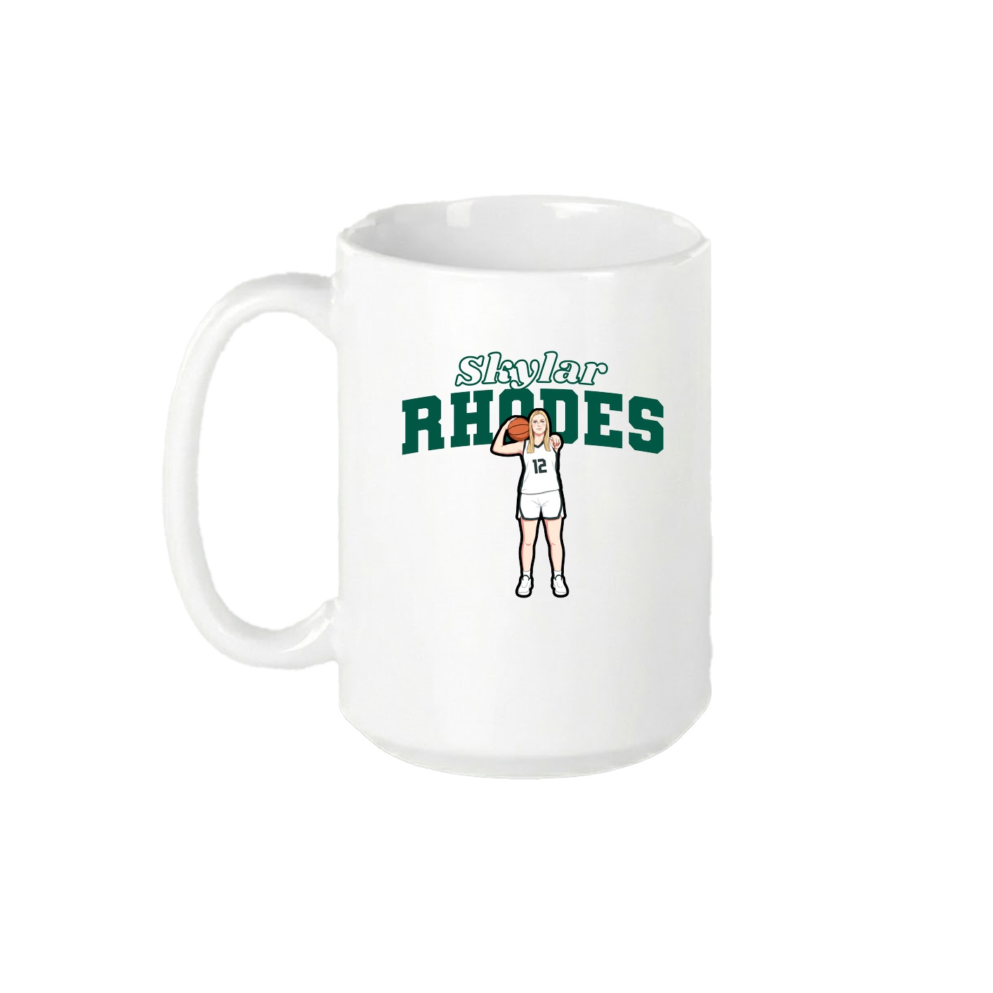 15oz Coffee Mug — Name Arch in White