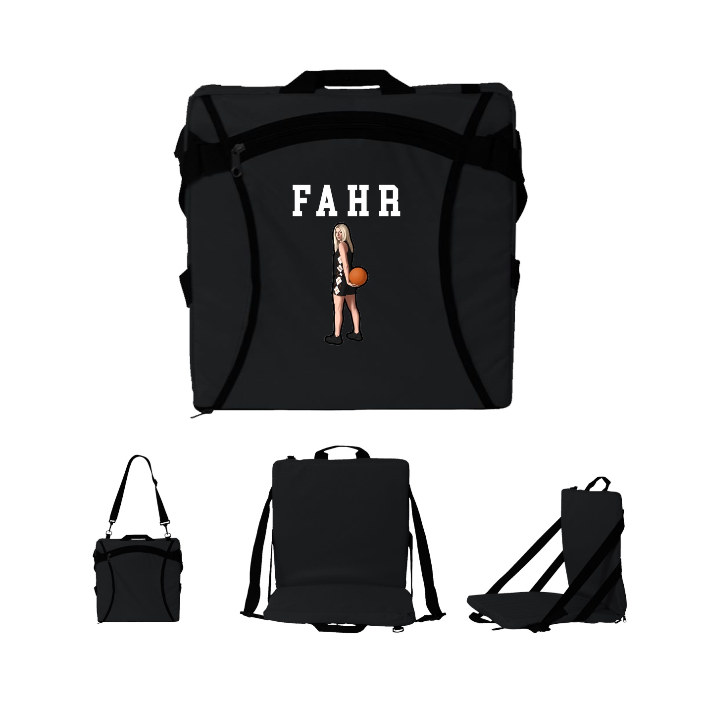 Folding Stadium Seat — Shirsey in Black
