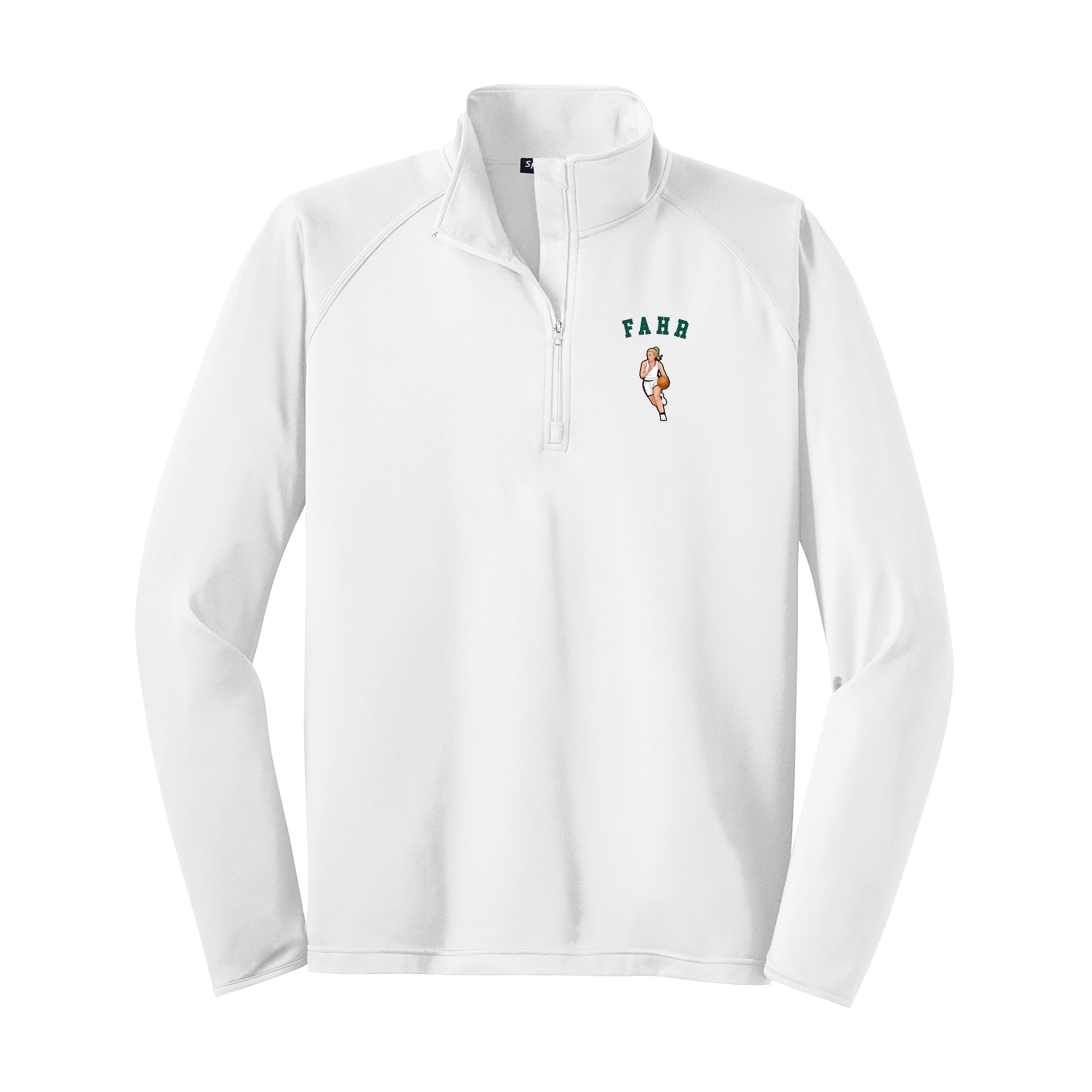 Q-Zip Pullover — Shirsey Arch in White