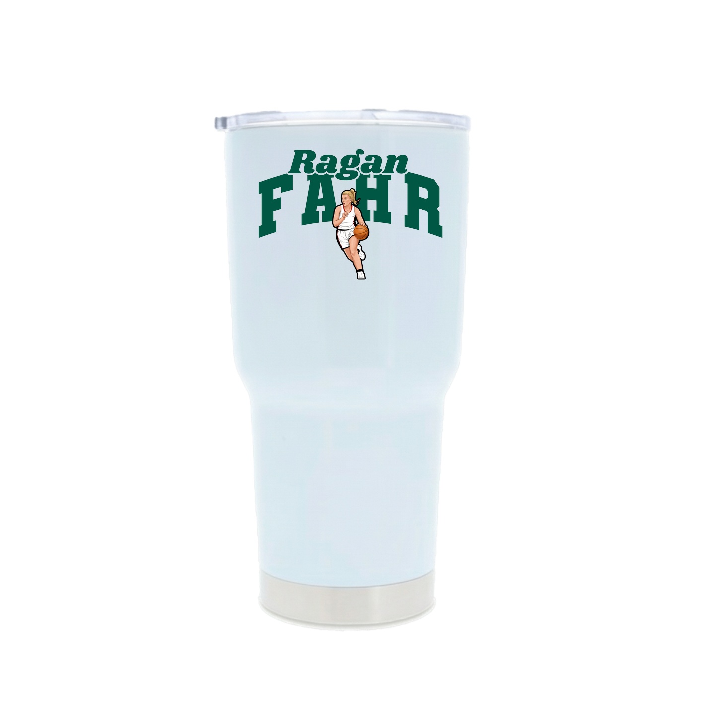 30oz Stainless Steel Tumbler — Signature Arch in White