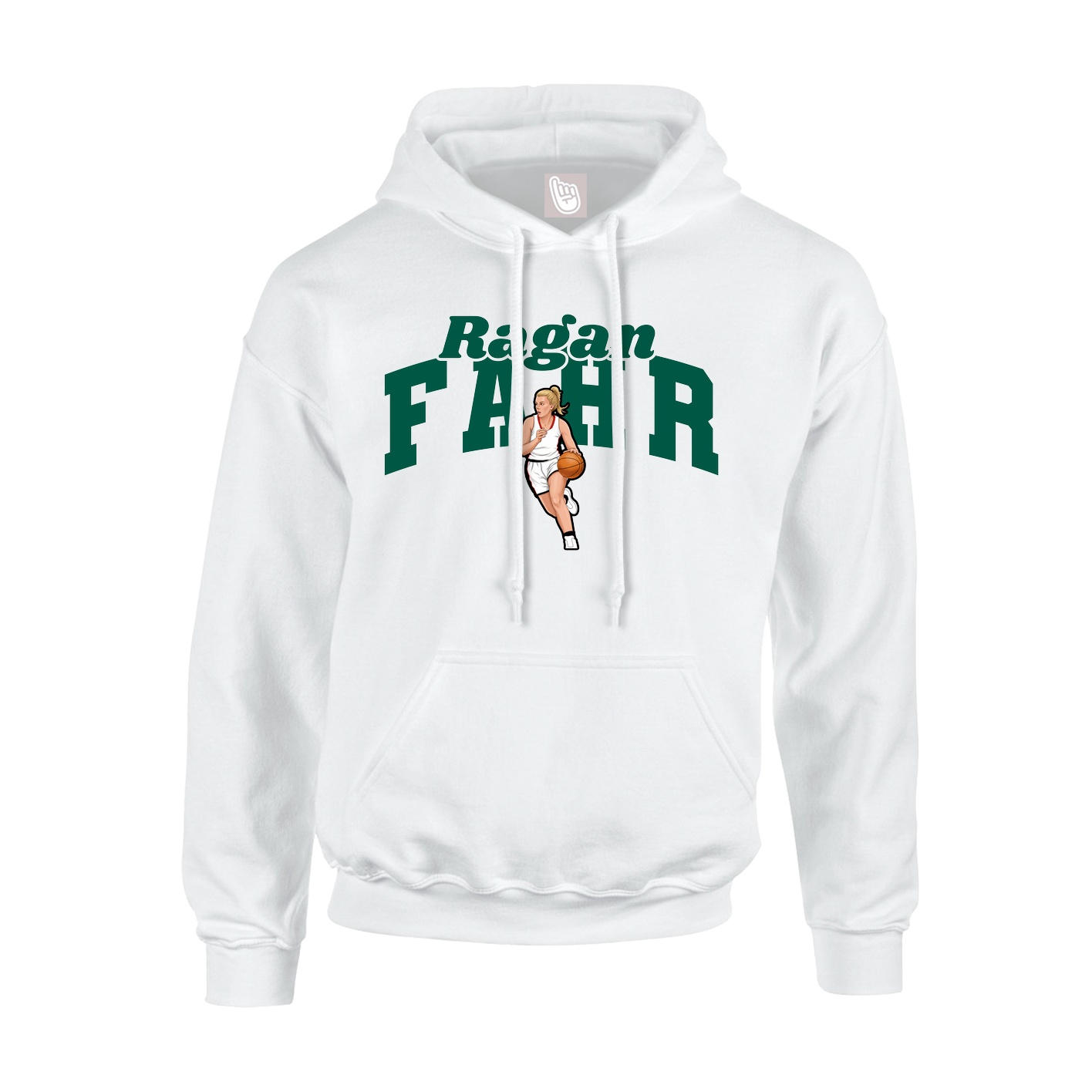Youth Hoodie — Signature Arch in White