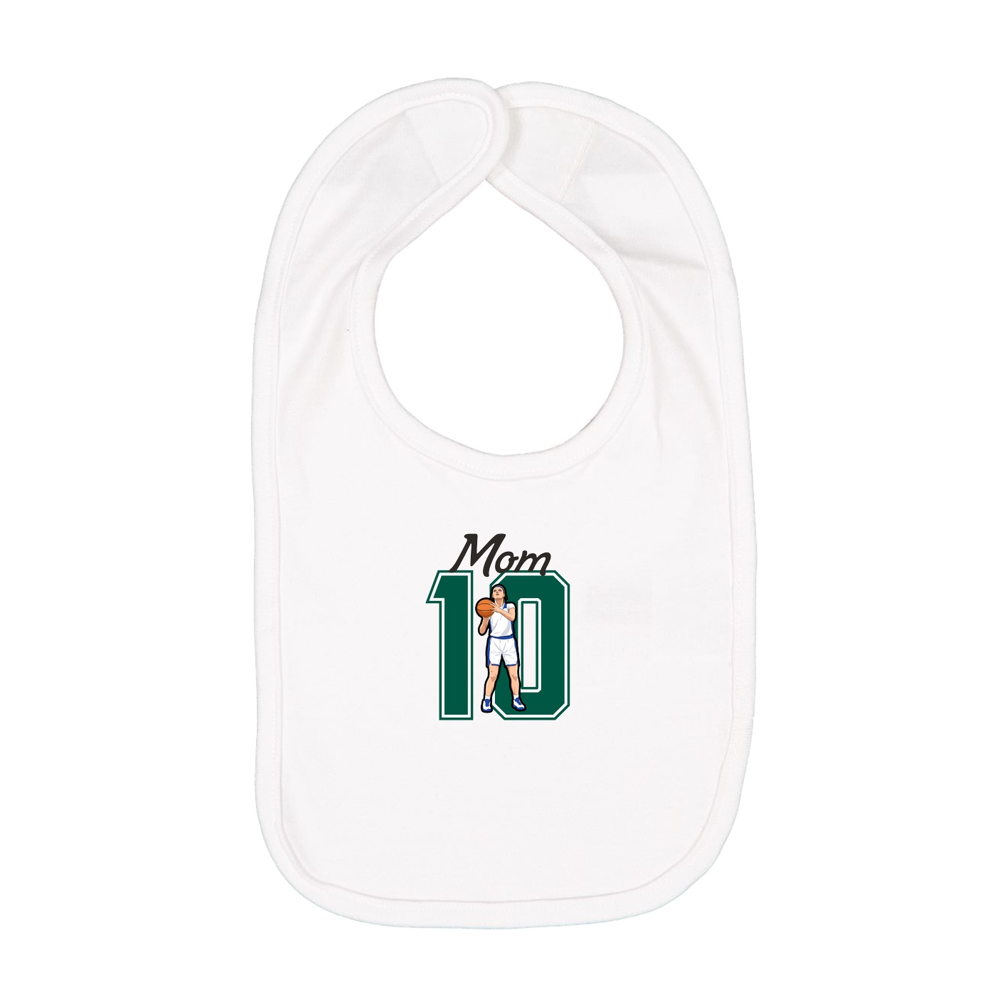 Infant Bib — Mothers Day Shirsey in White