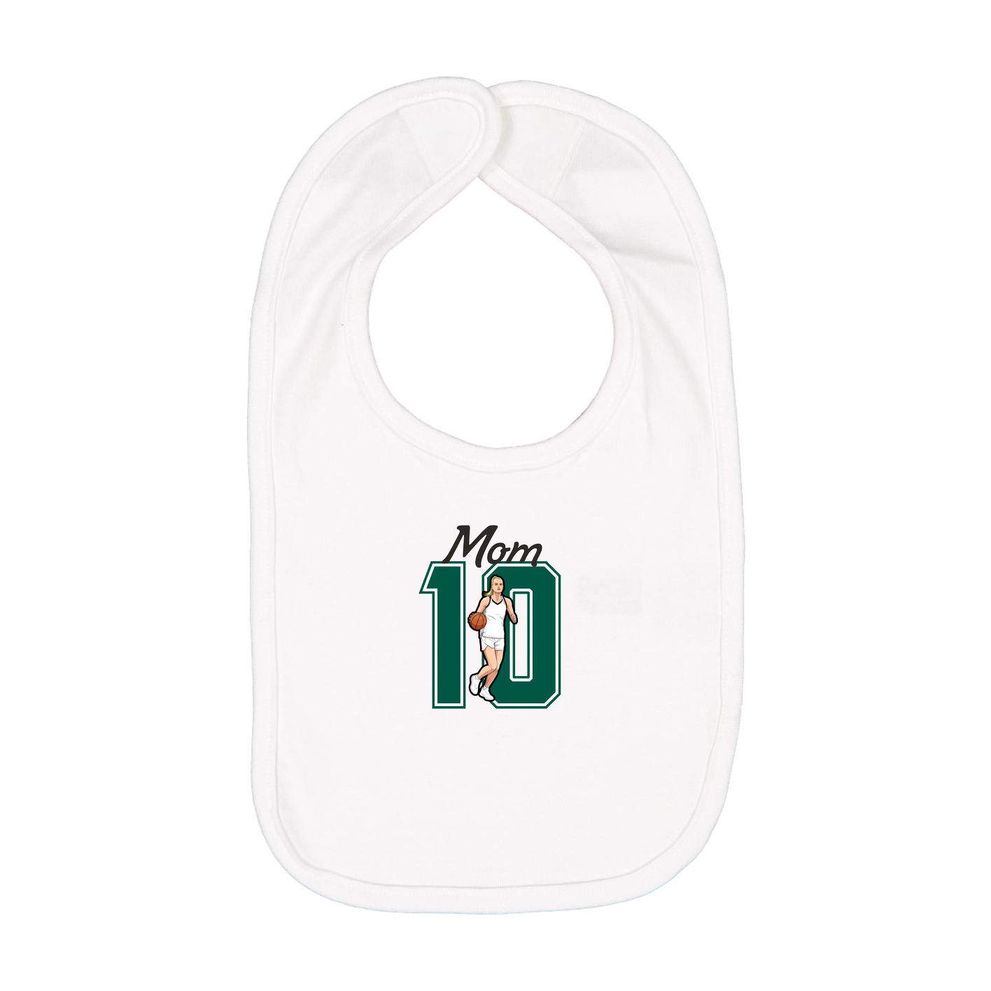 Infant Bib — Mothers Day Shirsey in White