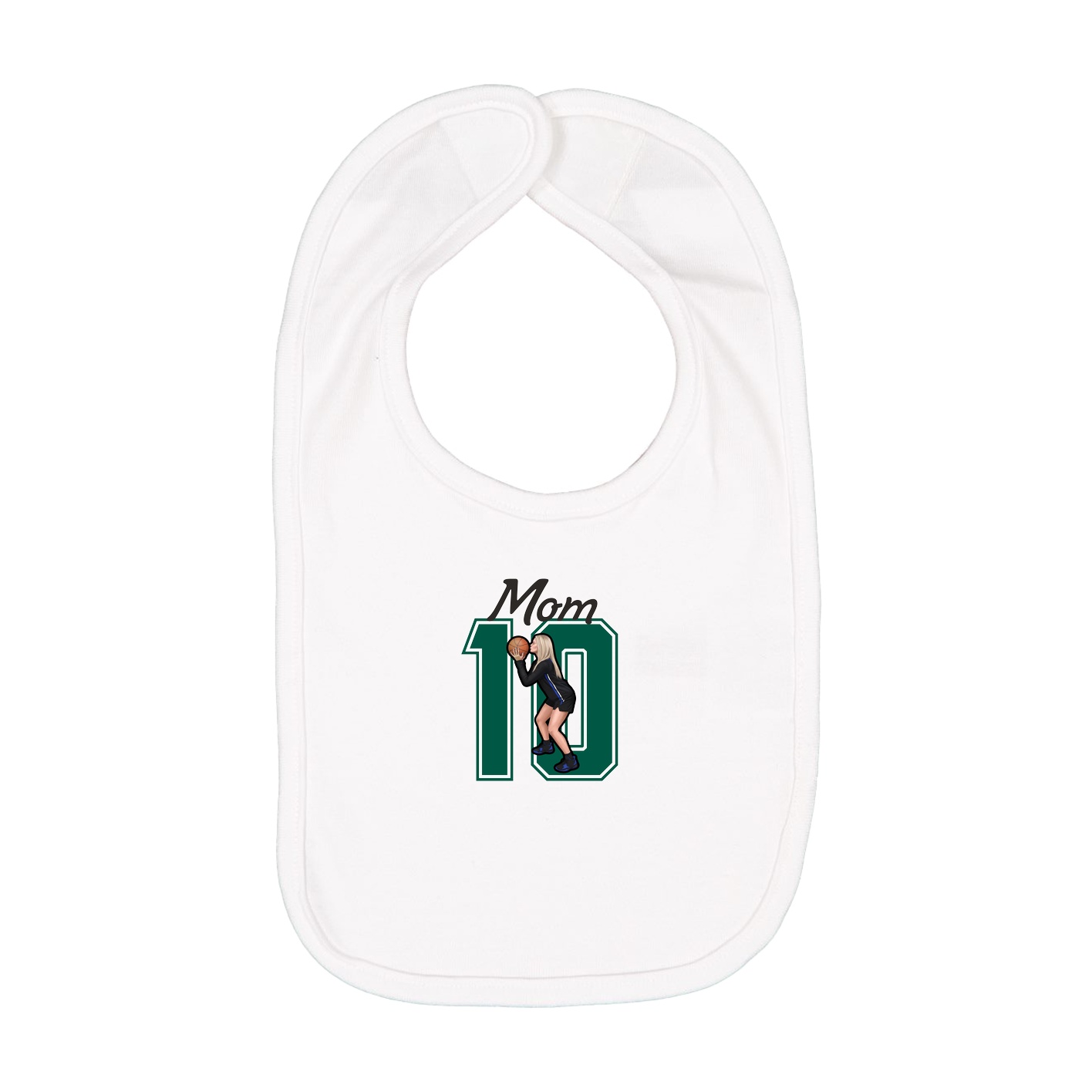 Infant Bib — Mothers Day Shirsey in White