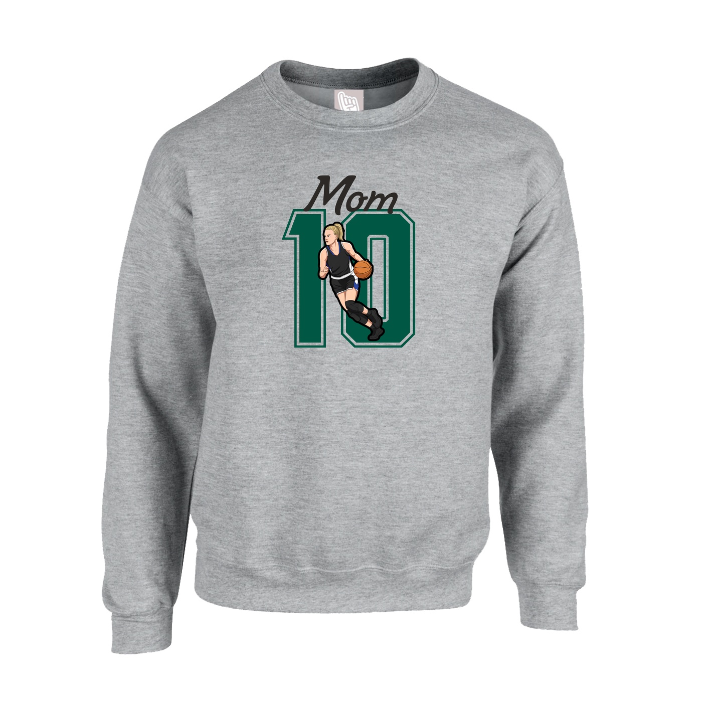 Fleece Crew — Mothers Day Shirsey in Grey