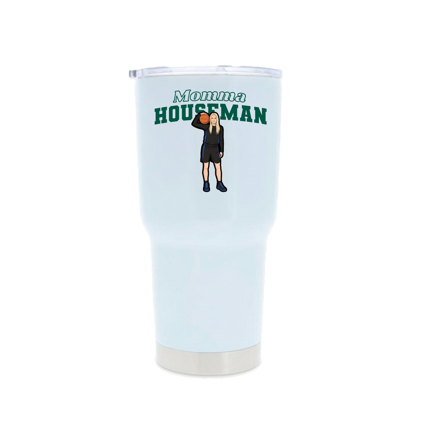 30oz Stainless Steel Tumbler — Mothers Day Block in White