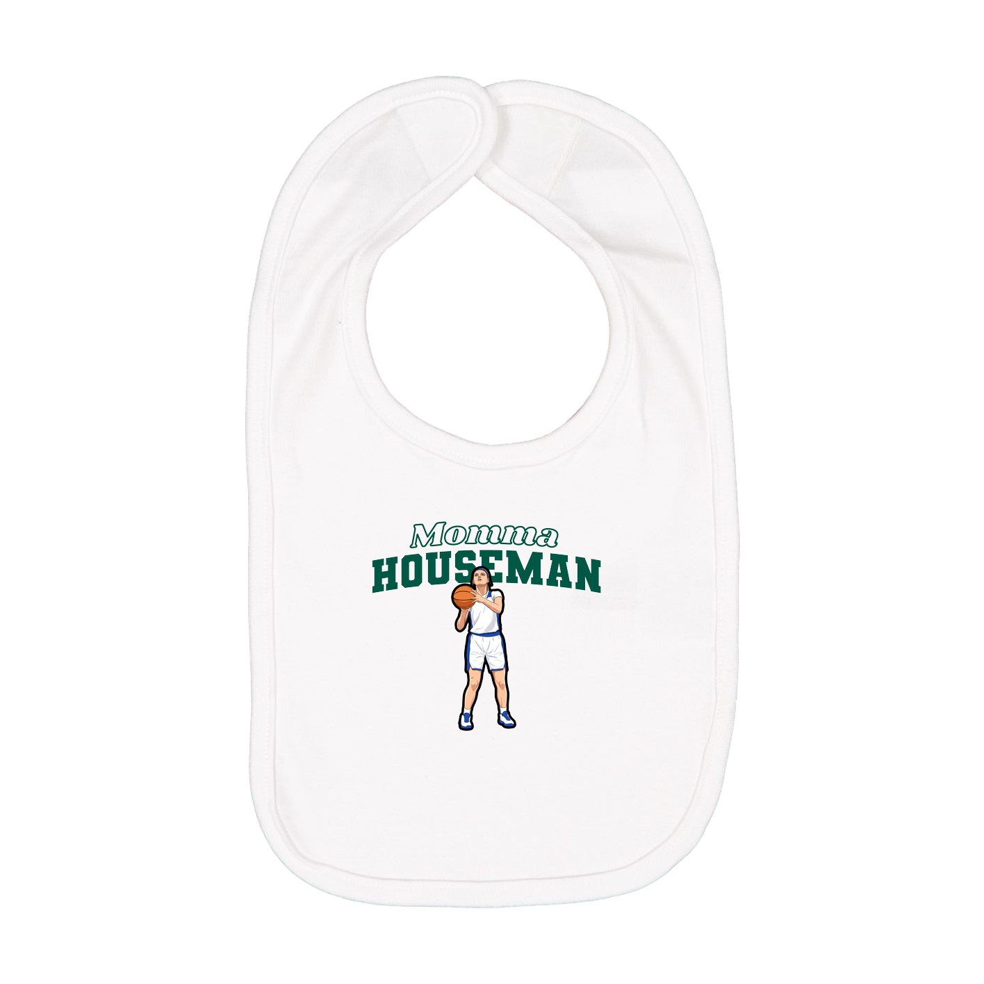Infant Bib — Mothers Day Block in White