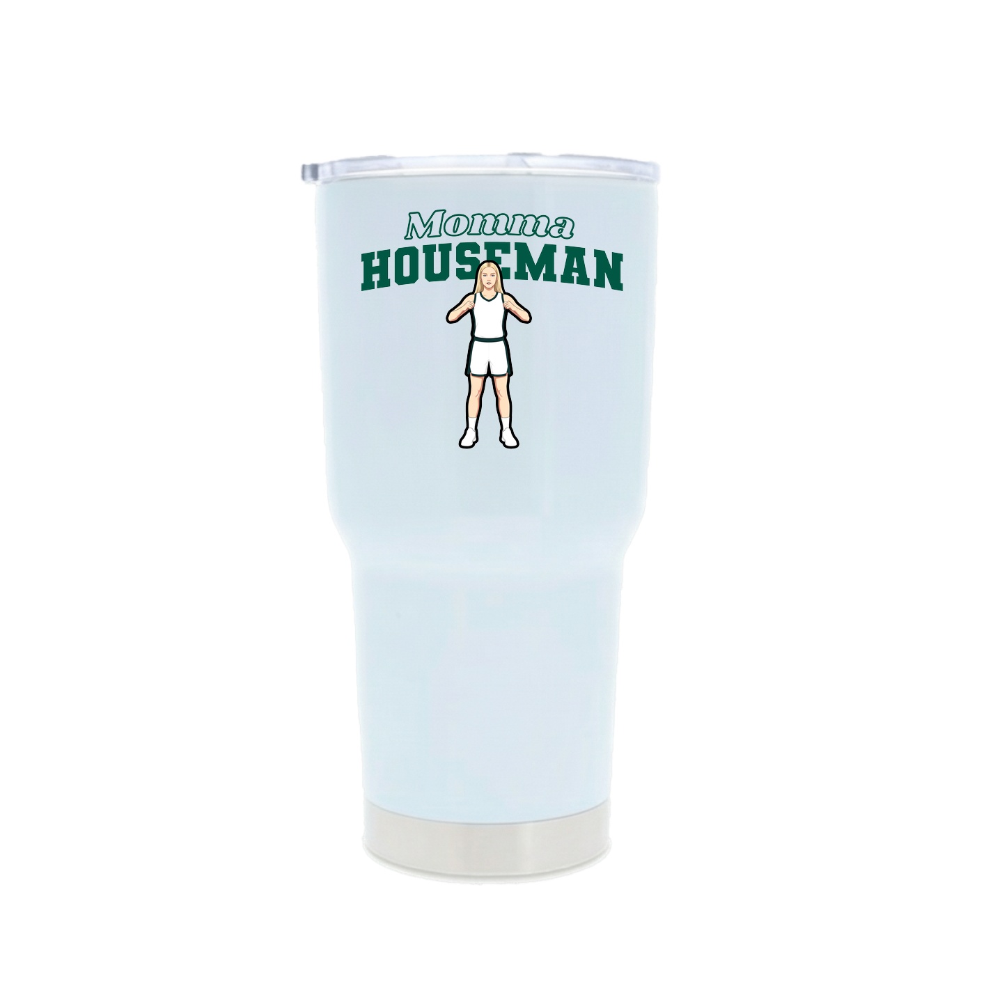 30oz Stainless Steel Tumbler — Mothers Day Block in White