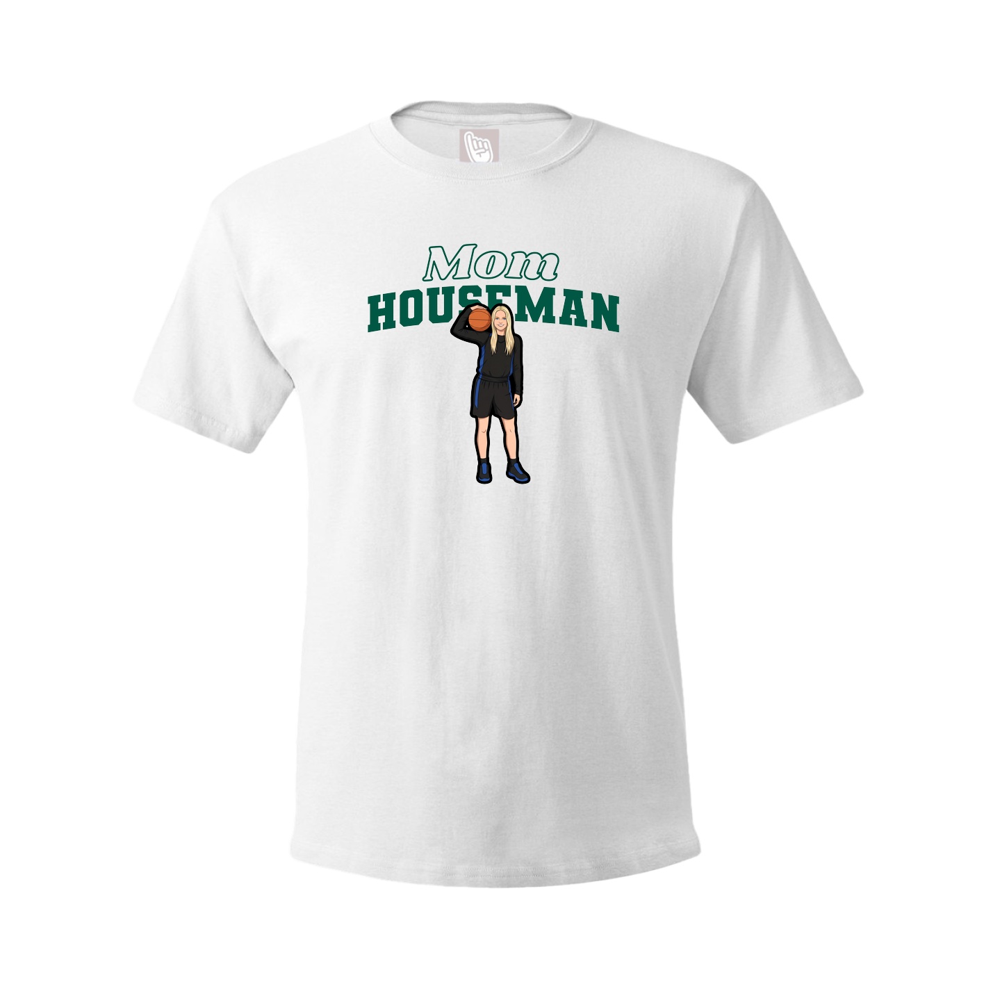 Youth Tee — Mothers Day Block in White
