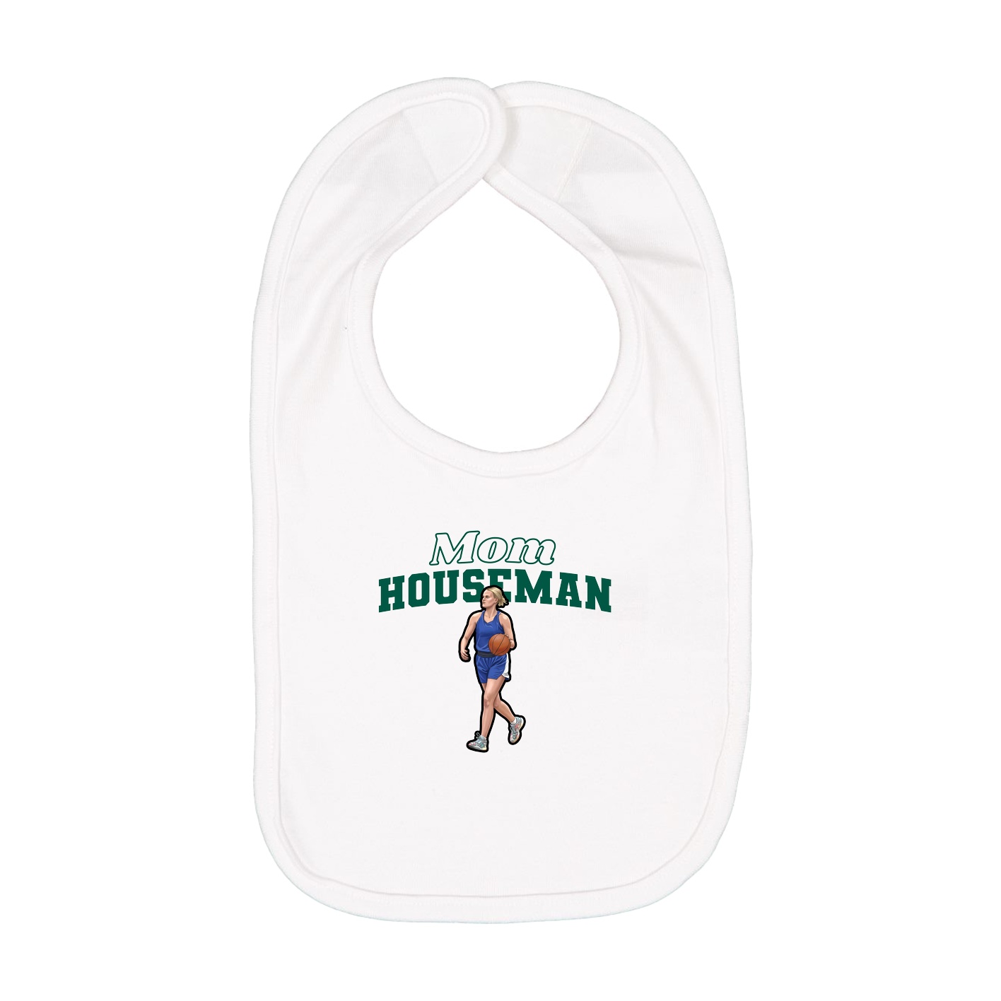 Infant Bib — Mothers Day Block in White