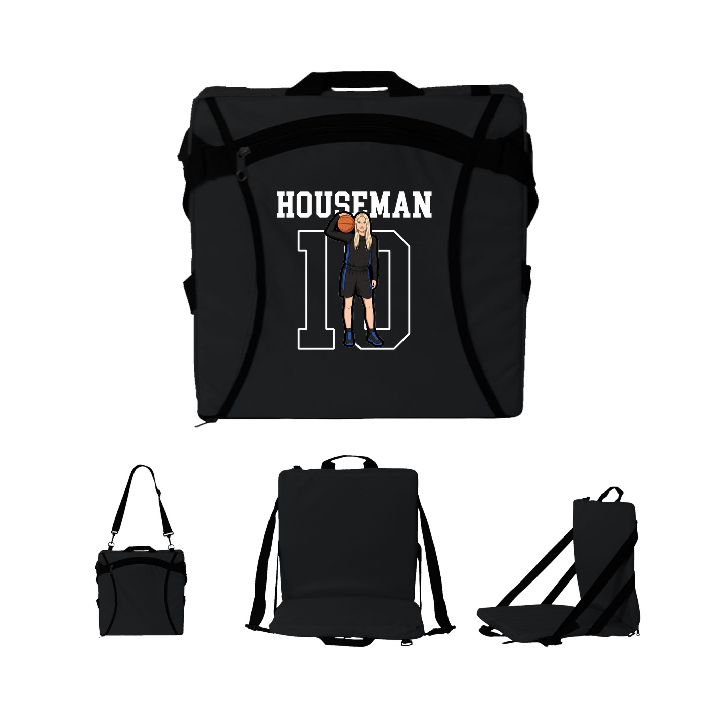 Folding Stadium Seat — Shirsey in Black